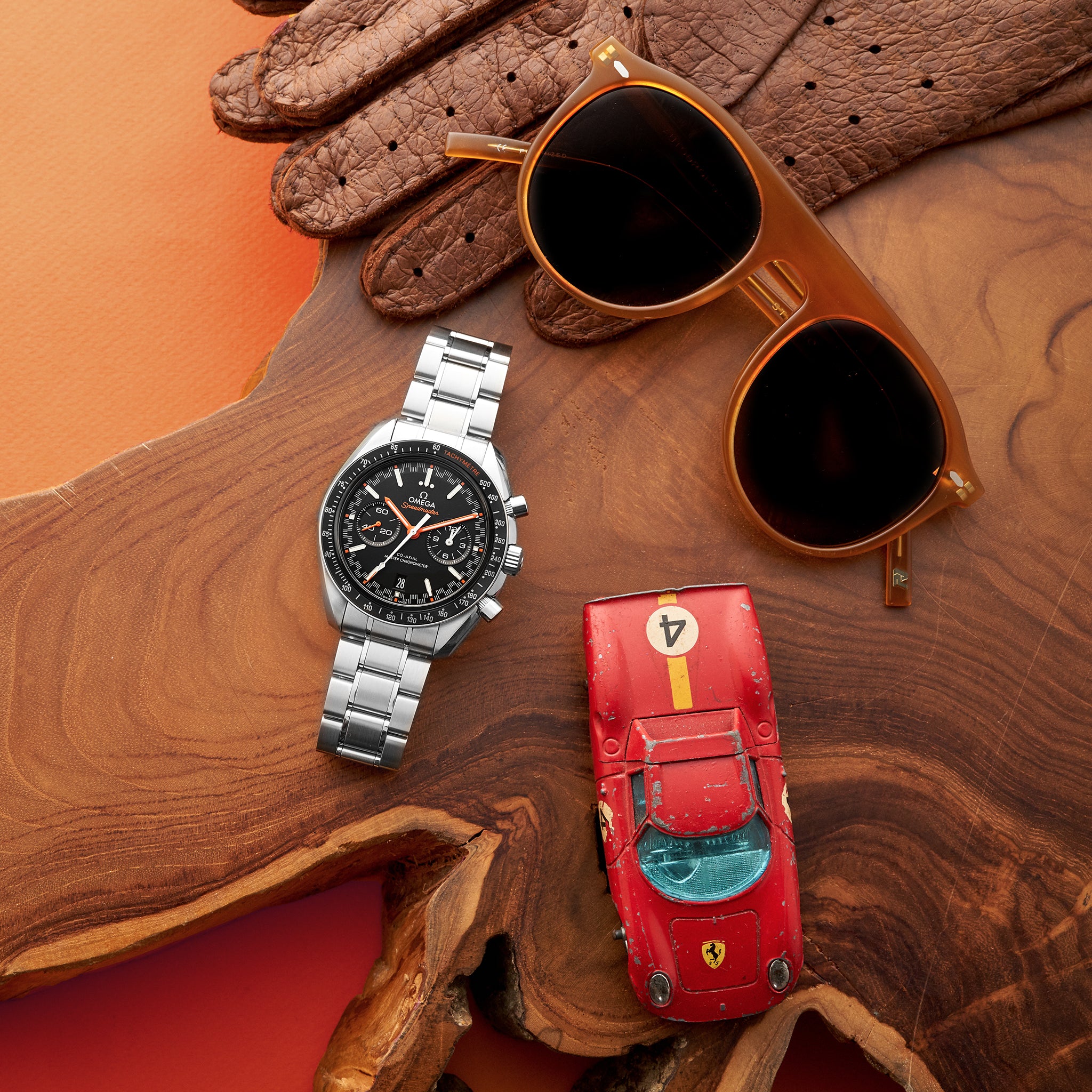 Speedmaster Racing Co-Axial Master Chronometer Chronograph 44.25mm Black Dial With Orange Accents On Bracelet(1:1 replica) - Top club