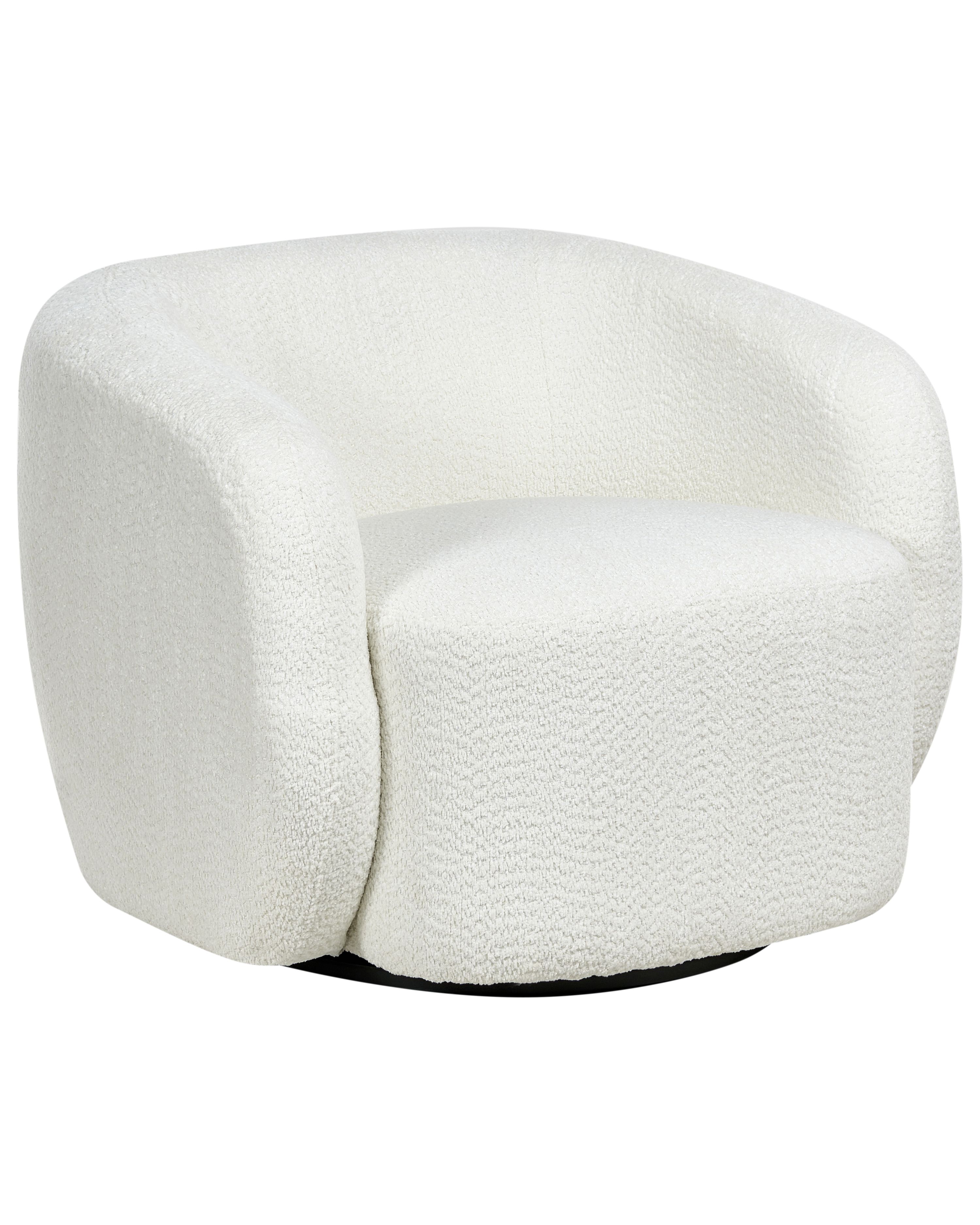 Swivel Armchair TORE Fabric Off-White
