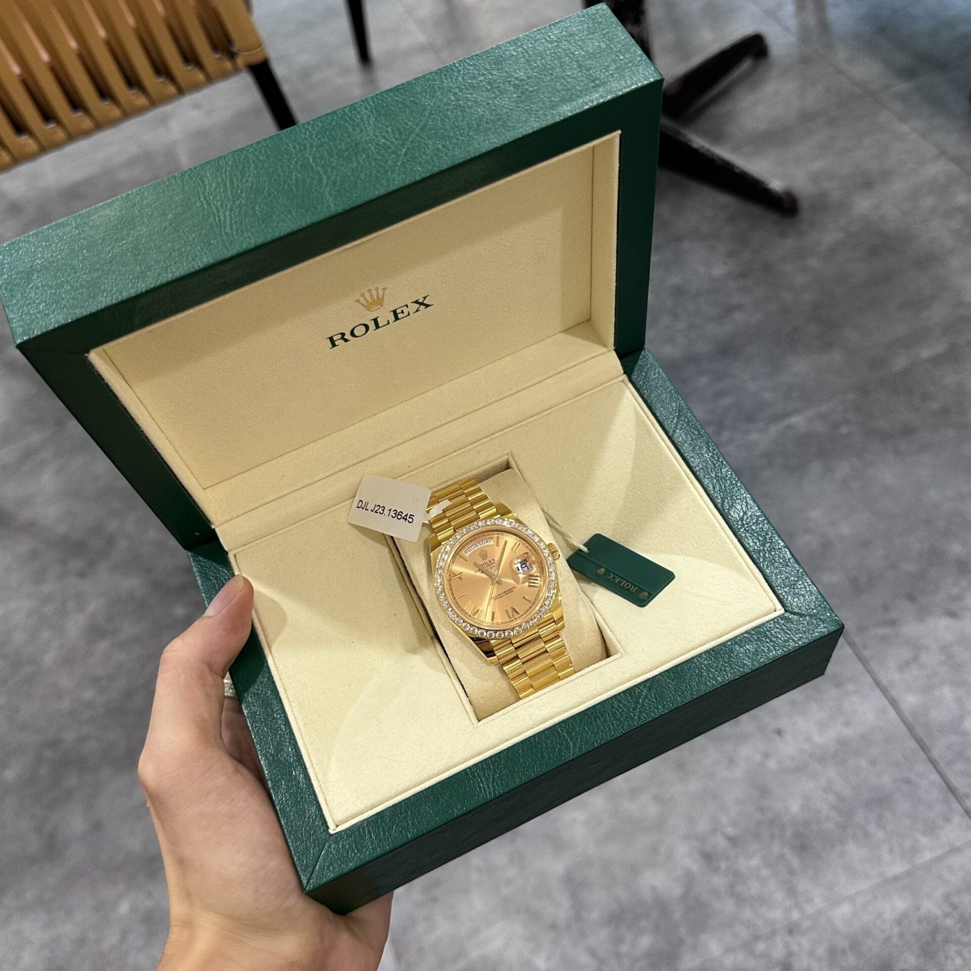 Rolex Replica Watch Day-Date 228238 Gold Wrapped Moissanite GM V2 152gram 40mm - Top club