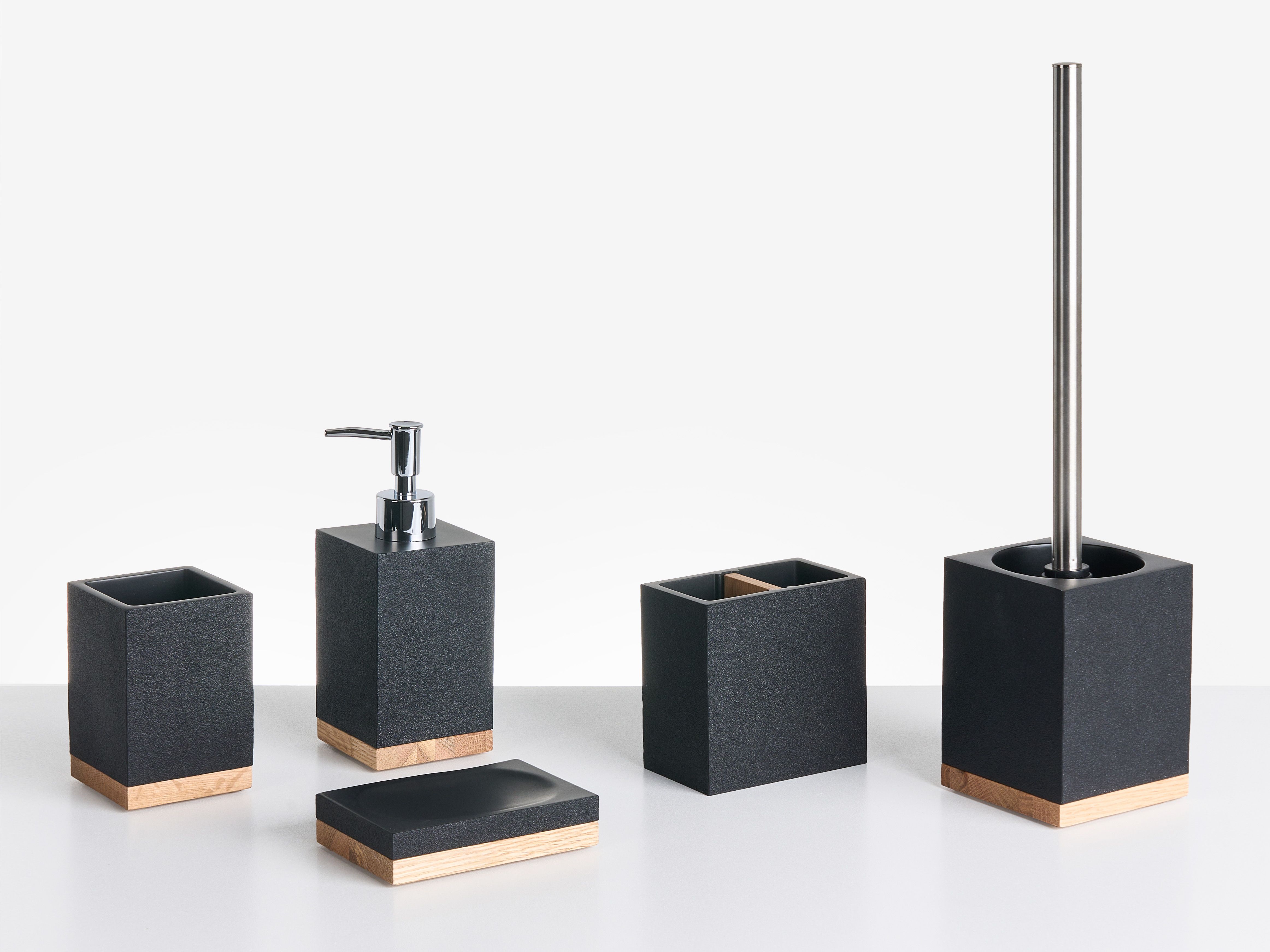 5-Piece Bathroom Accessories Set TAPICHE Black