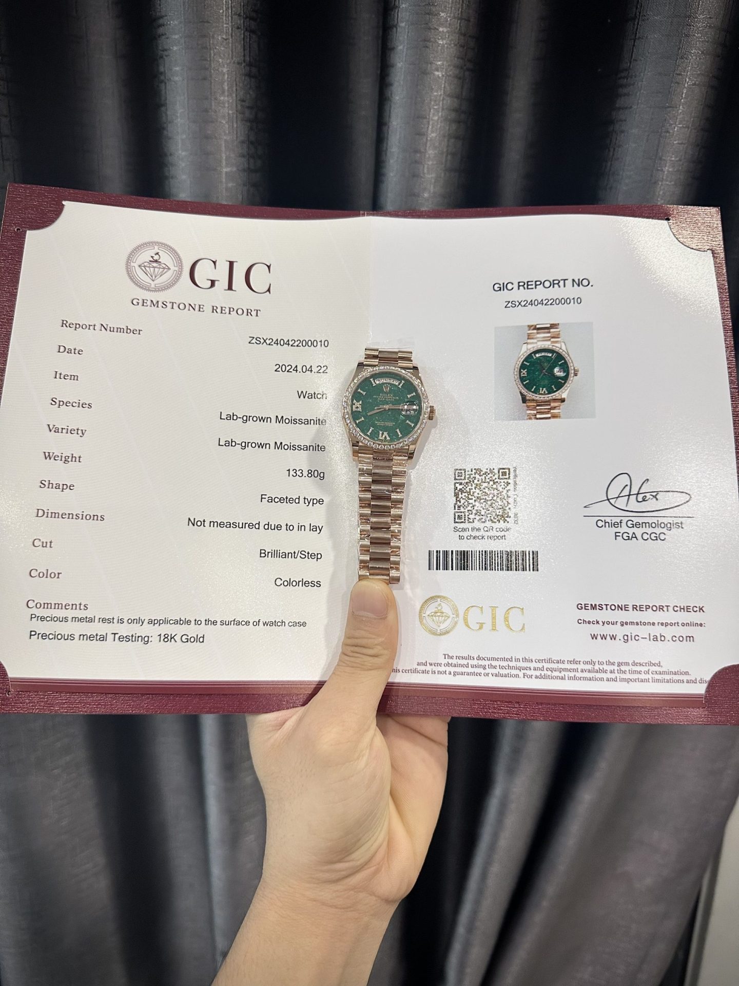 Rolex Best Replica Watch Day-Date 128235 Gold Wrapped And Moissanite Diamond Custom 36mm - Elite Watch Atelier