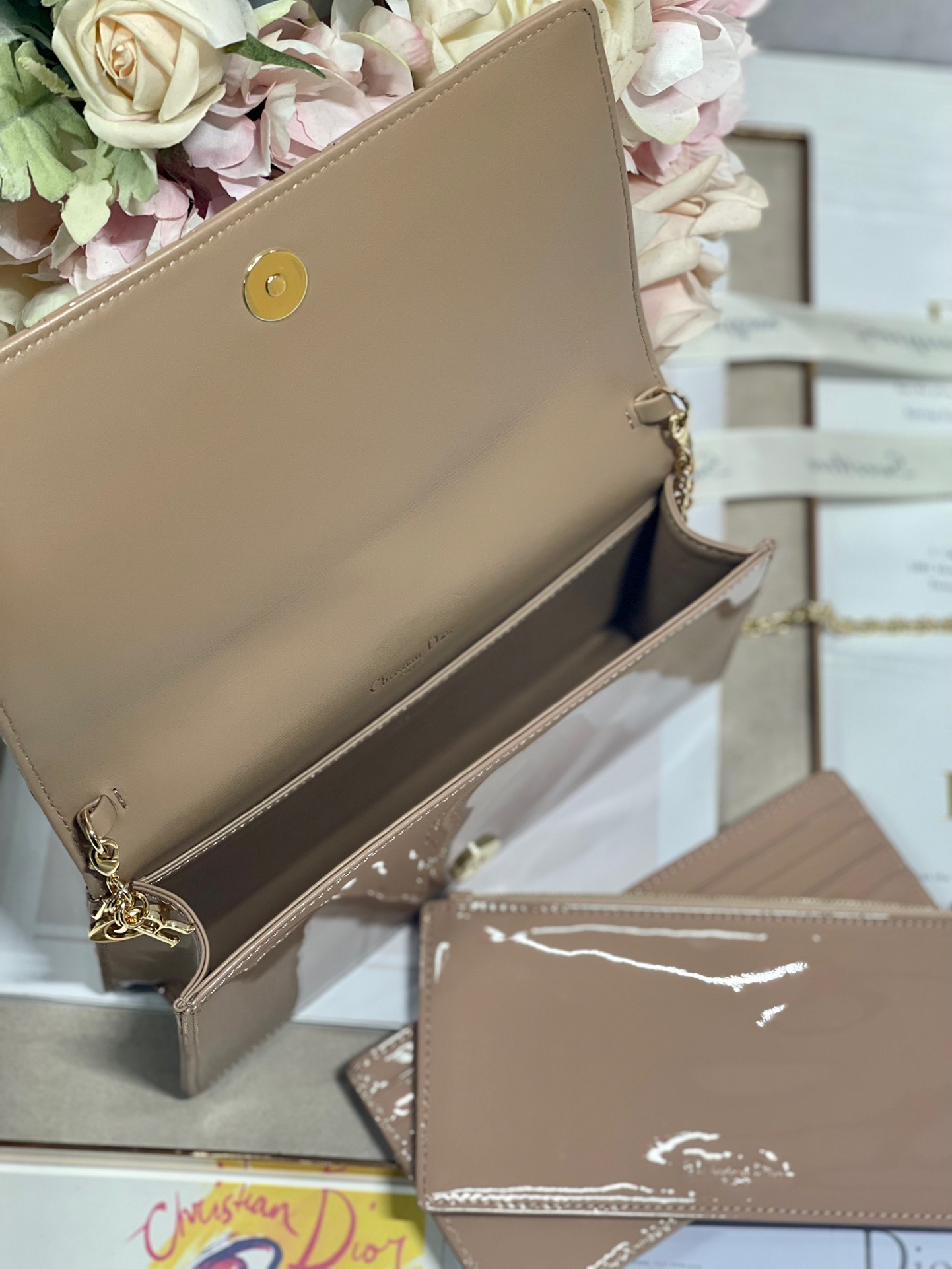 Christian Dior Lady Dior Pouch Beige, For Women, Women’s Handbags 8.5in/21.5cm CD S0204OVRB_M45M1:1High-quality replica