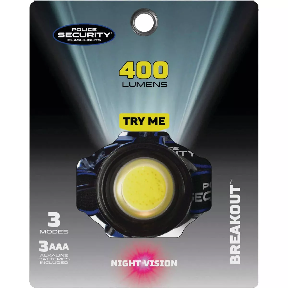 Police Security Breakout 600 Lm. 4AAA COB LED Headlamp