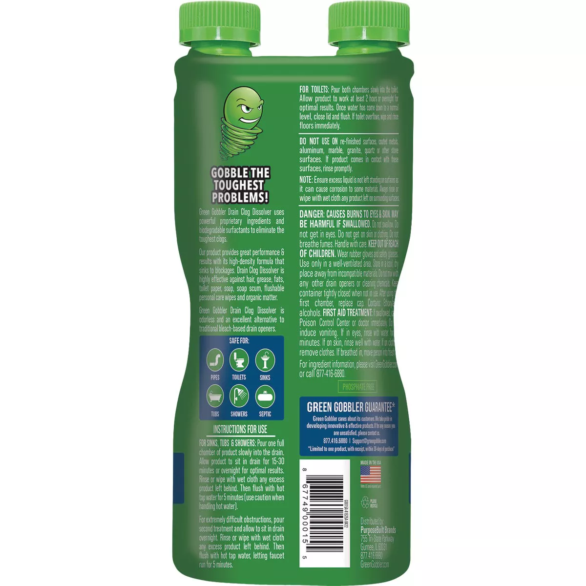 Green Gobbler Dissolve 31 Oz. Drain Opener (2-Uses)
