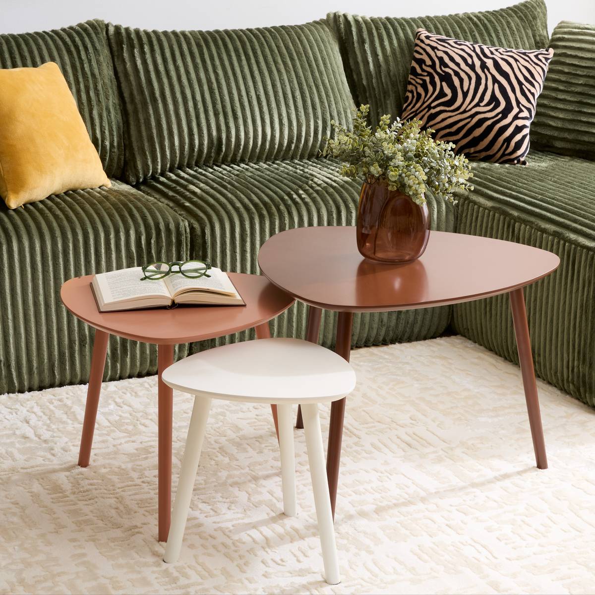 "Mileo" Nesting Table Multicolor, L.34/46/60 cm