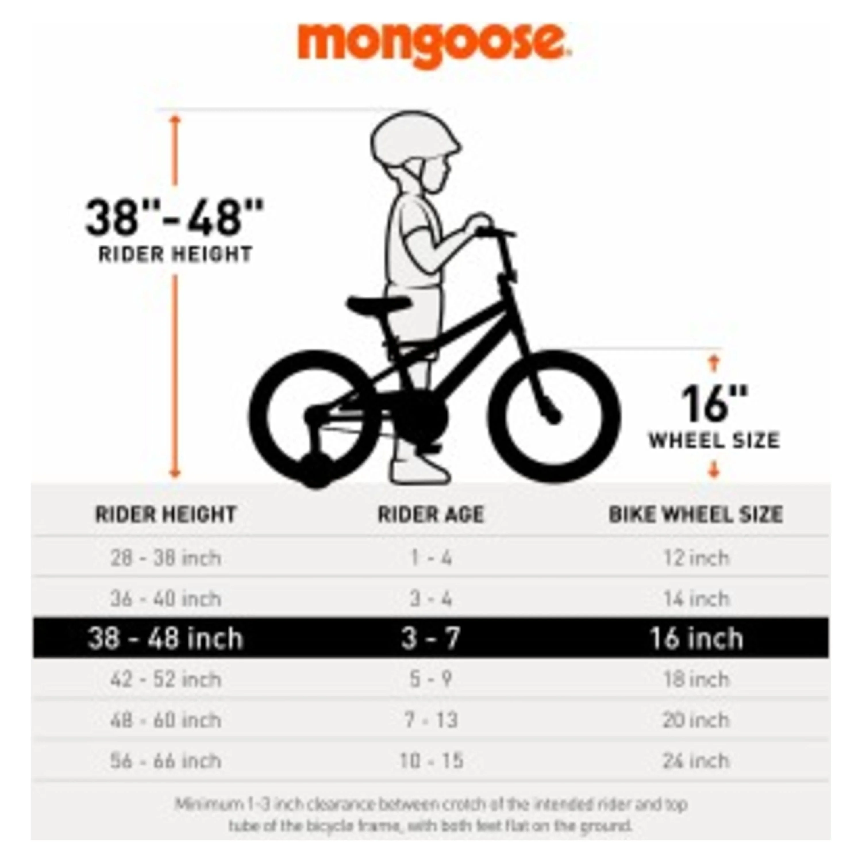 Mongoose 16" Mutant Kid's BMX Bike, Ages 3-5, Black & Orange - Image 8