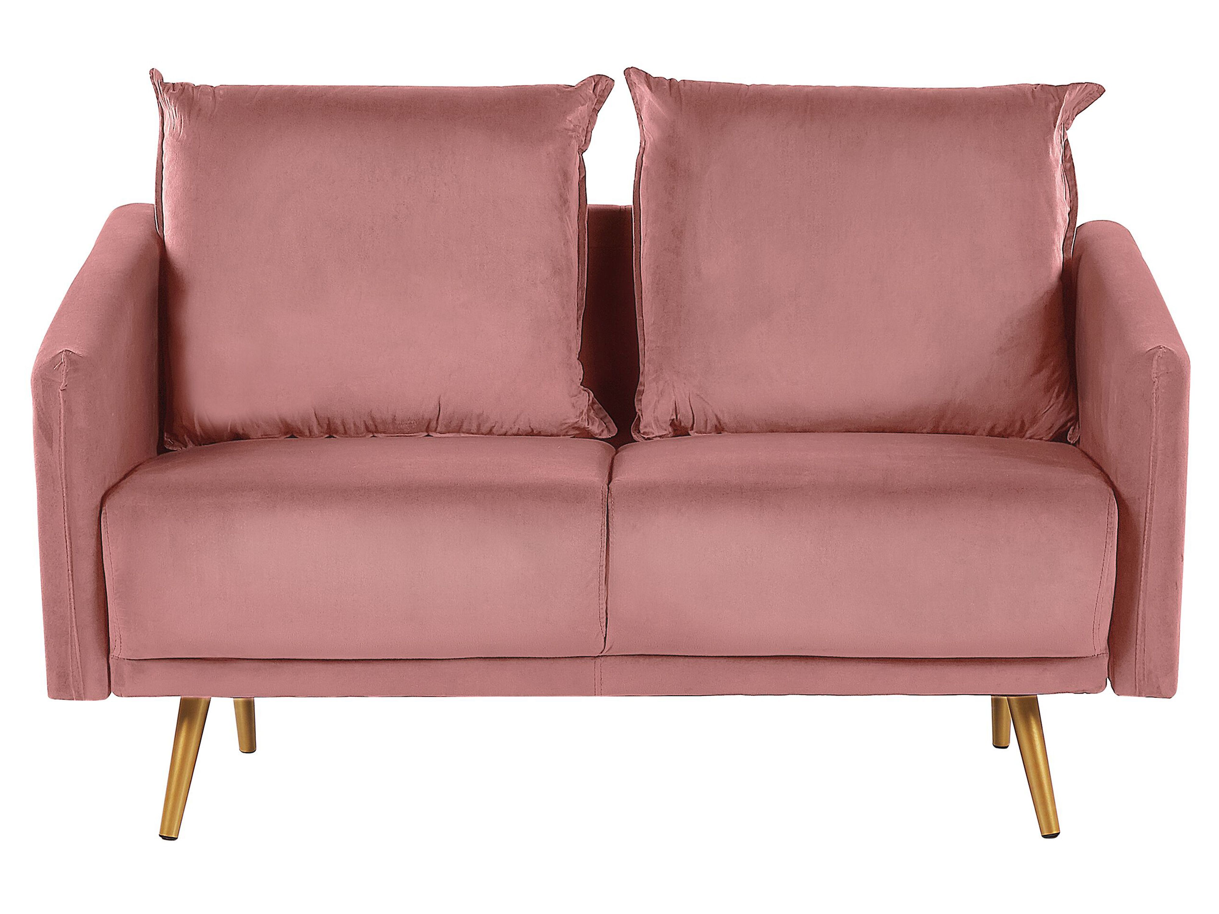 Sofa 2 Seater MAURA Velvet Pink