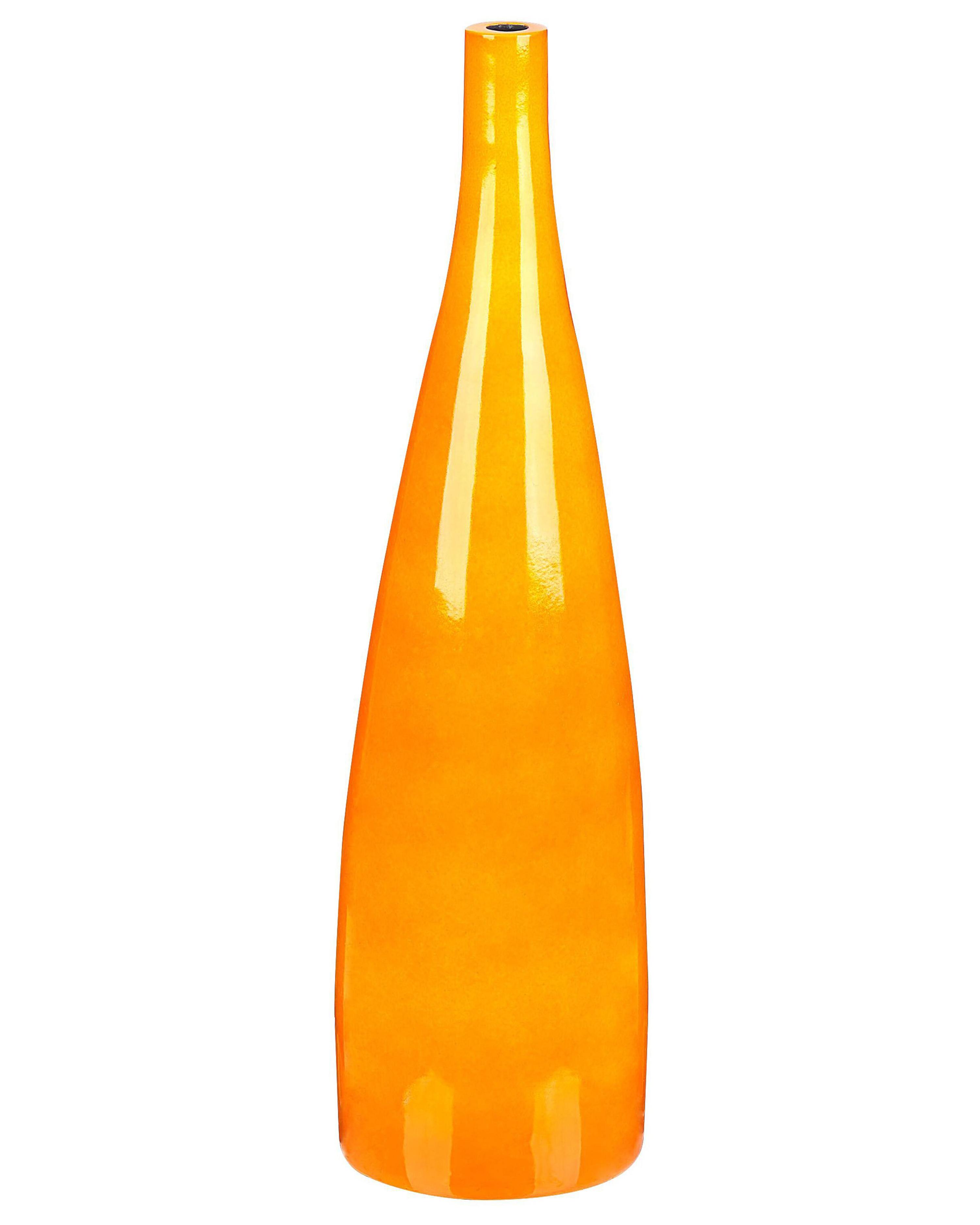Flower Vase SABADELL Ceramic 50 cm Orange