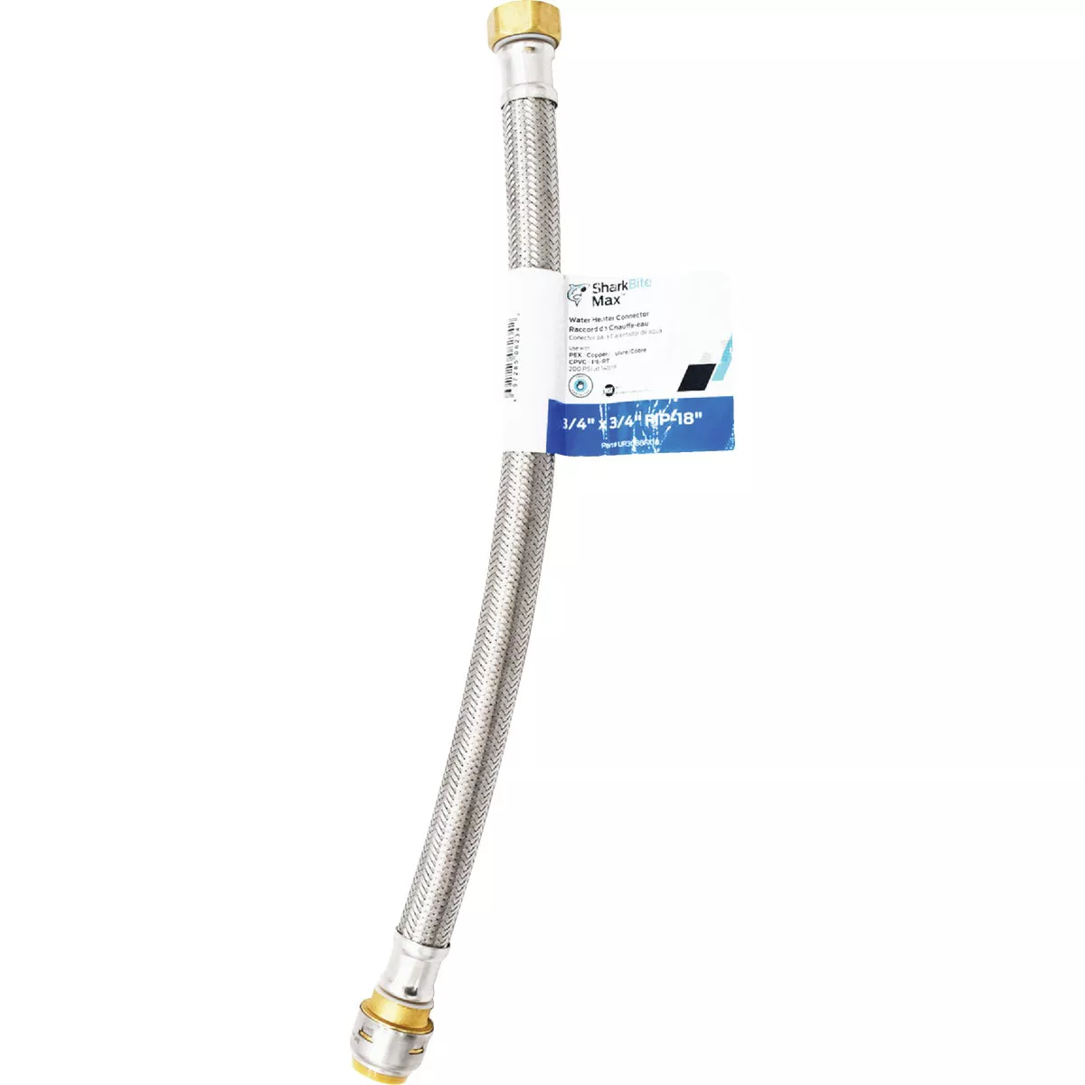 SharkBite 3/4 In. SB X 3/4 In. FIP X 18 In. L Braided Flexible Water Heater Connector