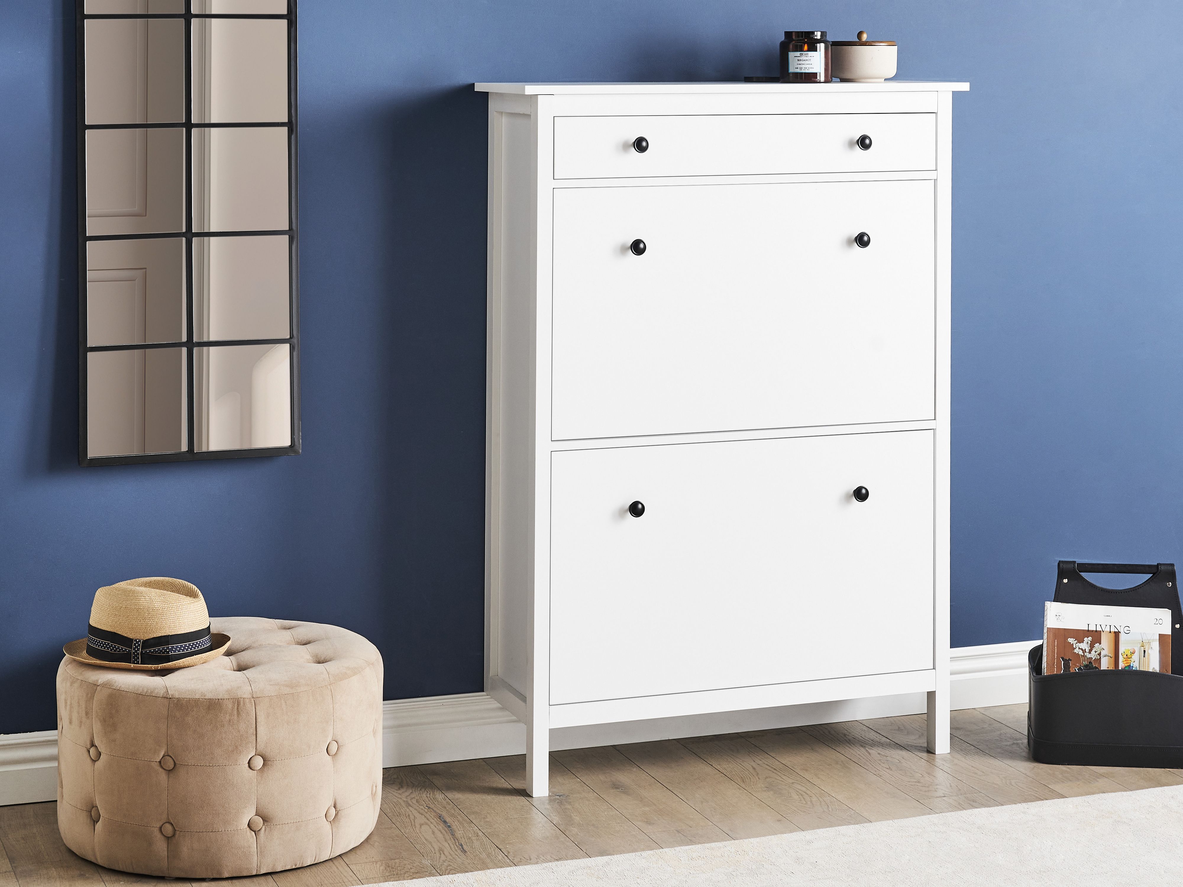 Shoe Storage Cabinet GIBSON White