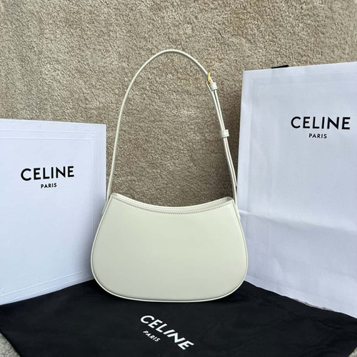 CELINE Tili Medium Cowhide Leather Handbag – Celine Inspired Designer Bag White