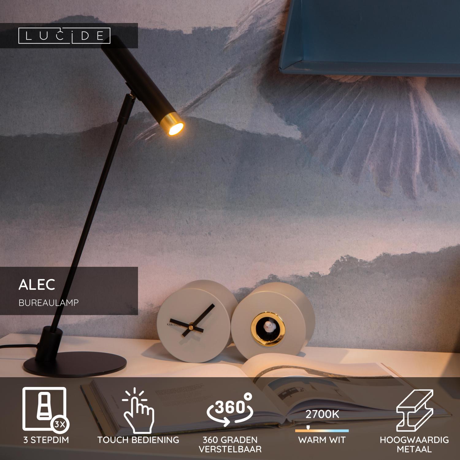 Alec tafellamp LED zwart