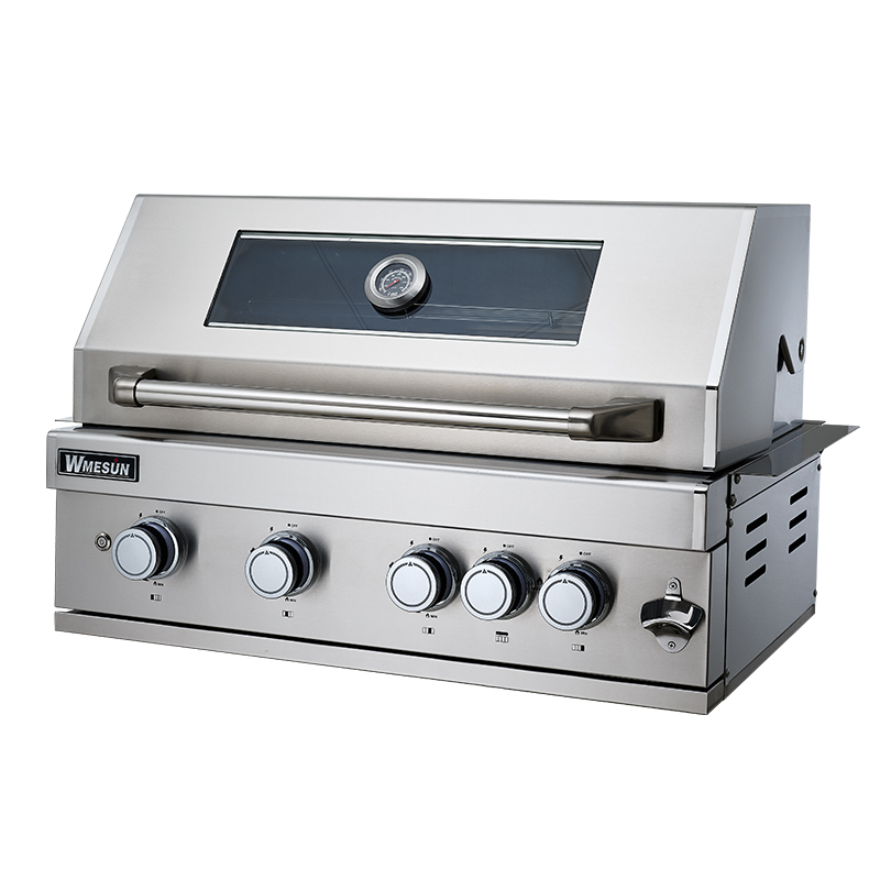 Modern Stainless Steel Outdoor Gas BBQ Grill Built-in Villa Kitchen Style