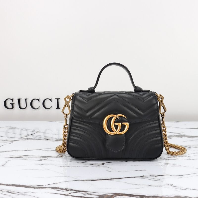 Gucci GG Marmont Top Handle Black | Euphoria Oasis