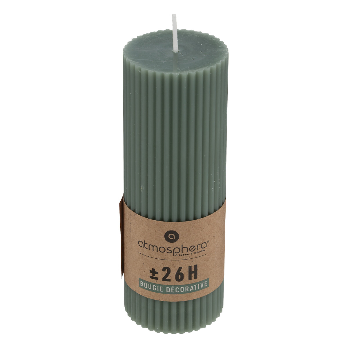 Round candle "Demi" Celadon green, 230g