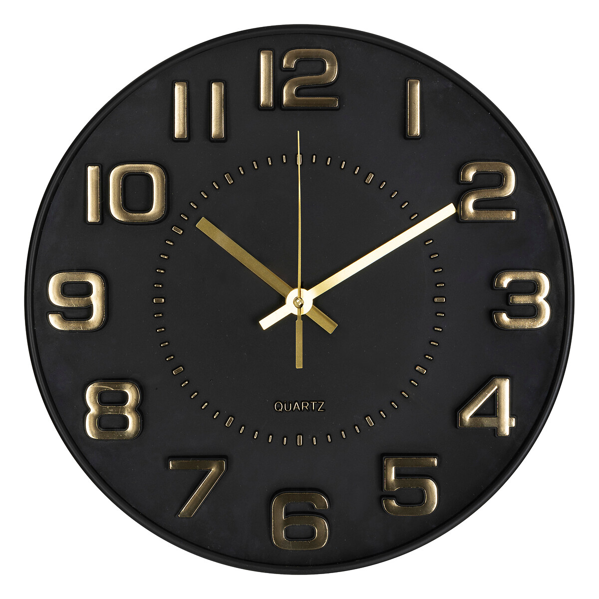 Relief clock "Doris" Black, D.30 cm