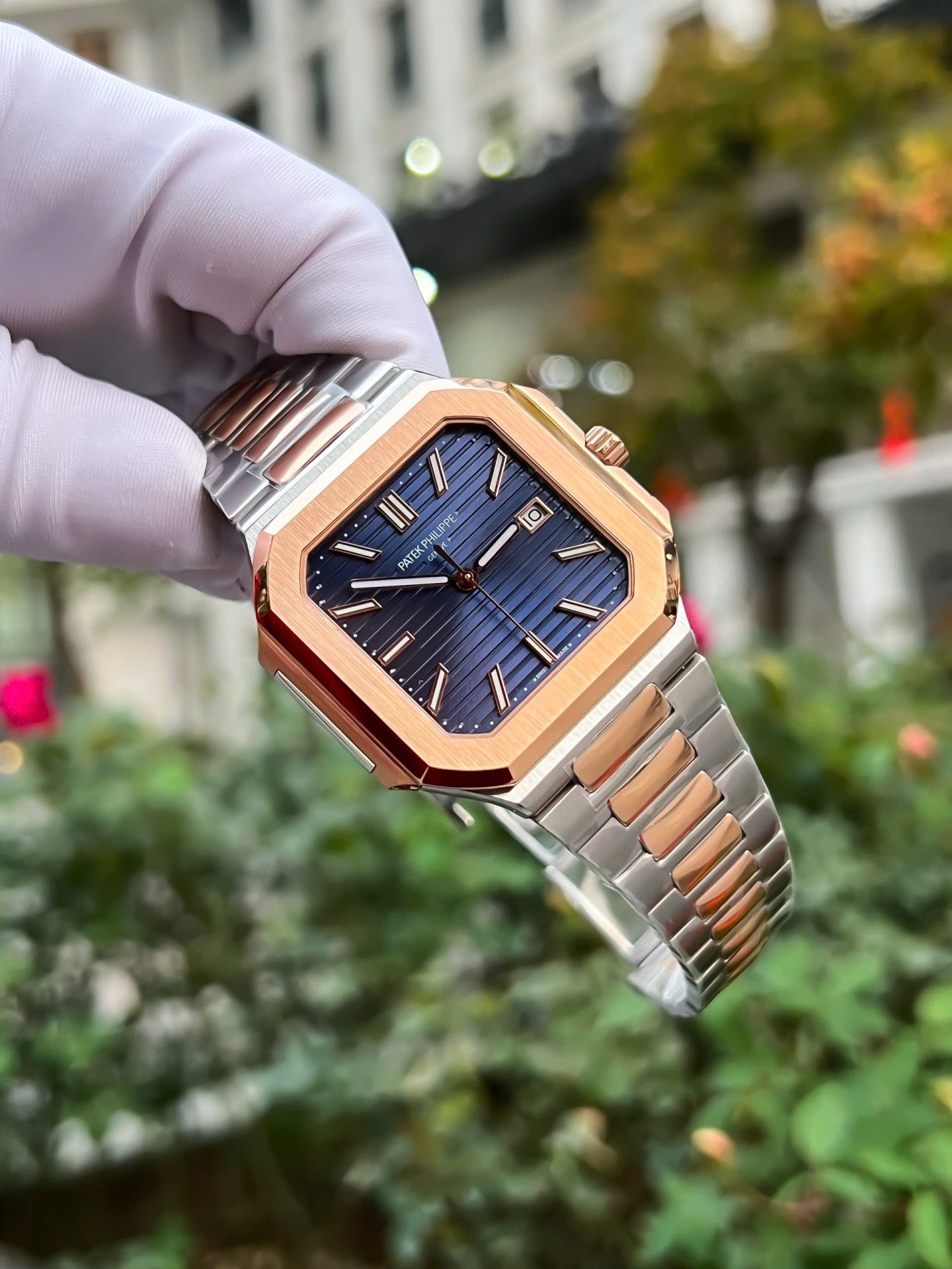 Patek Philippe Cubitus 5821 Replica 11 Watch Blue Square Dial 45mm - Top club