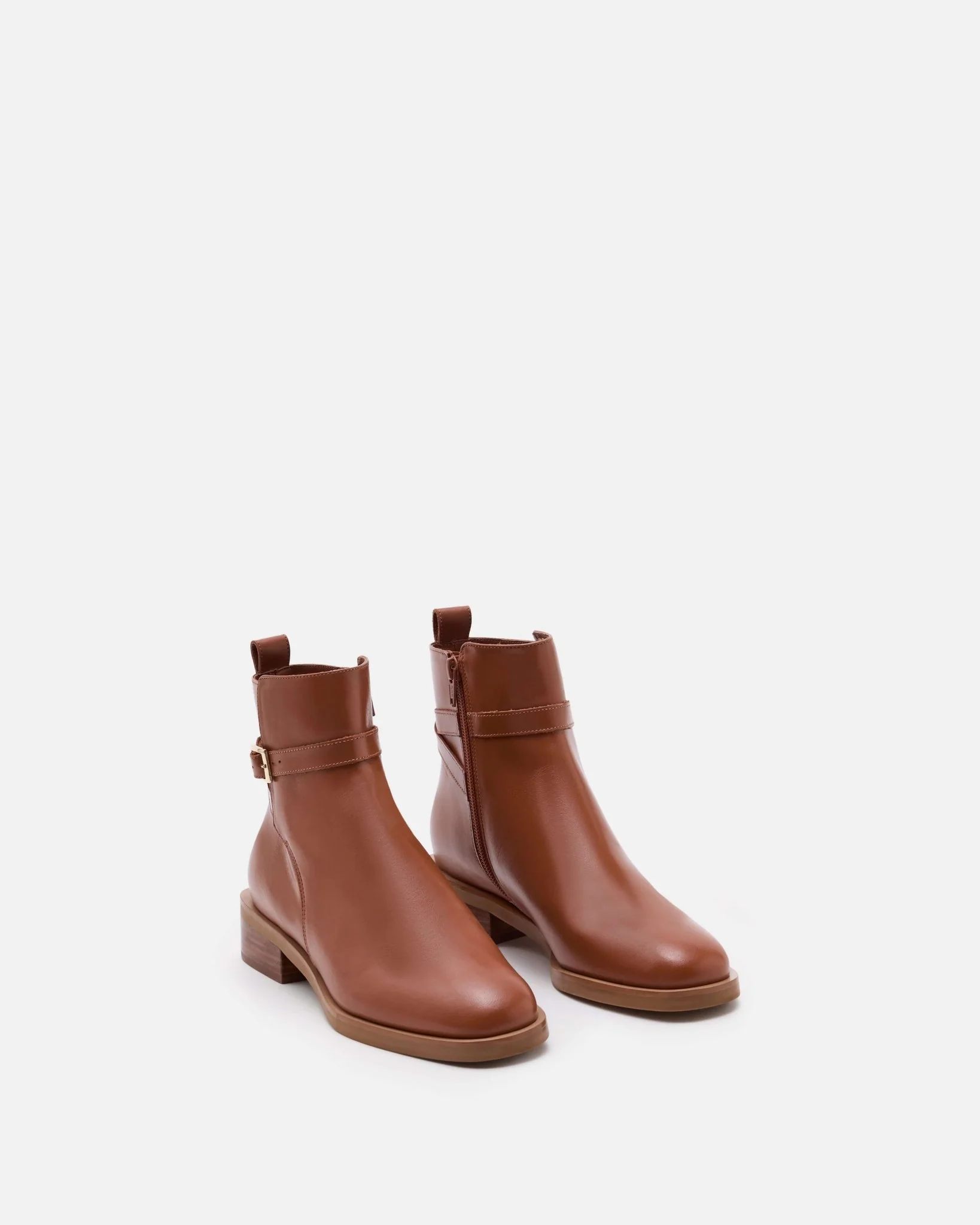 BOTTINES KENNEDY - En cuir caramel