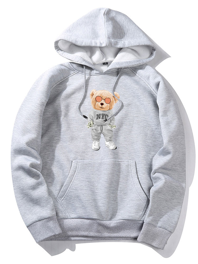 Rich Bear Print Hoodie