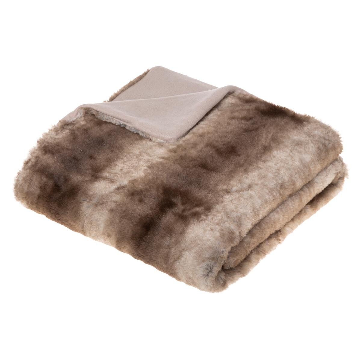 Faux Fur plaid "Grizzli" Beige, 120x160 cm
