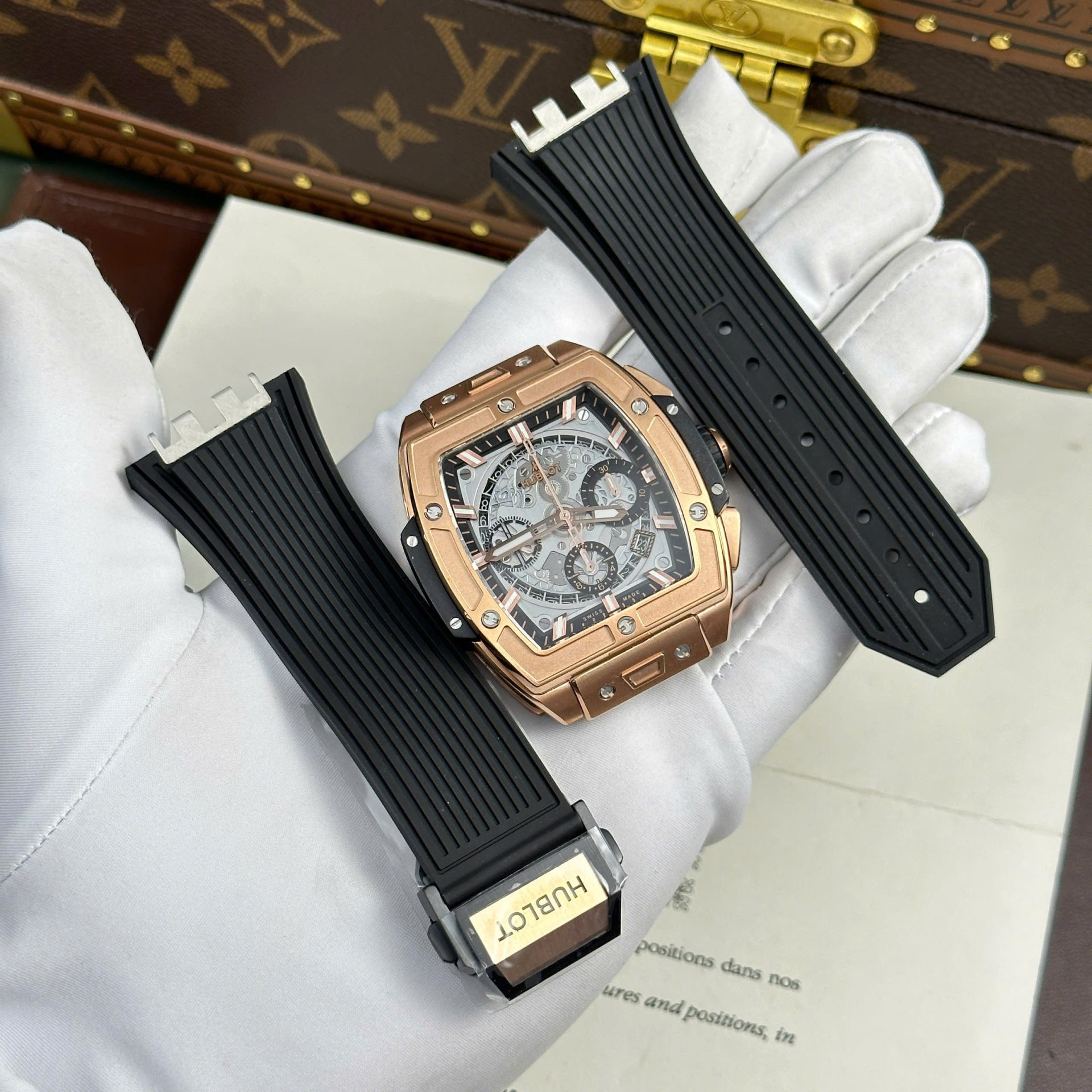 Hublot Spirit Of Big Bang King Gold Replica Watch Dial Gray BBF Factory 42mm - Elite Watch Atelier