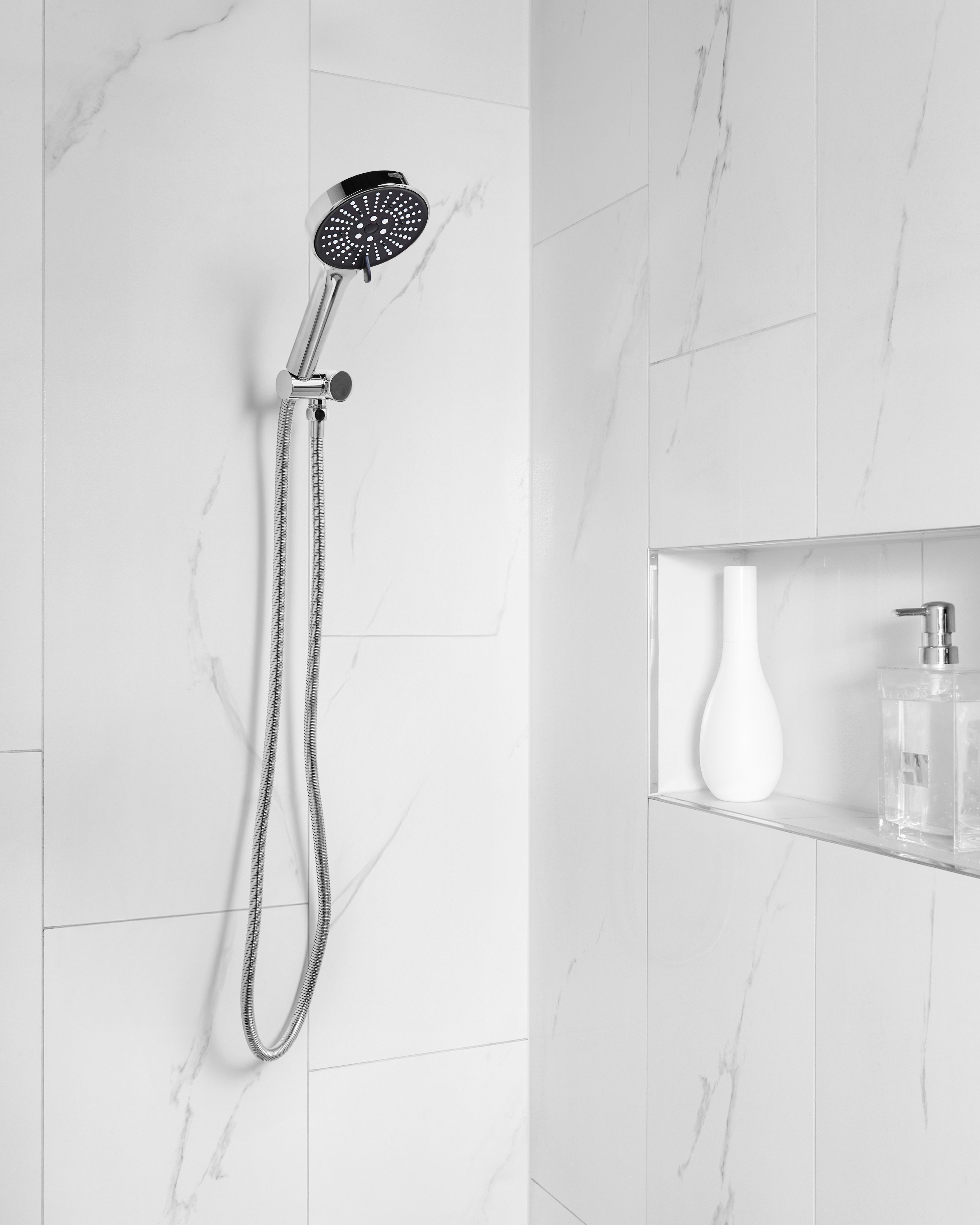 Shower Head and Hose Kit MAPIRI 6-function Silver