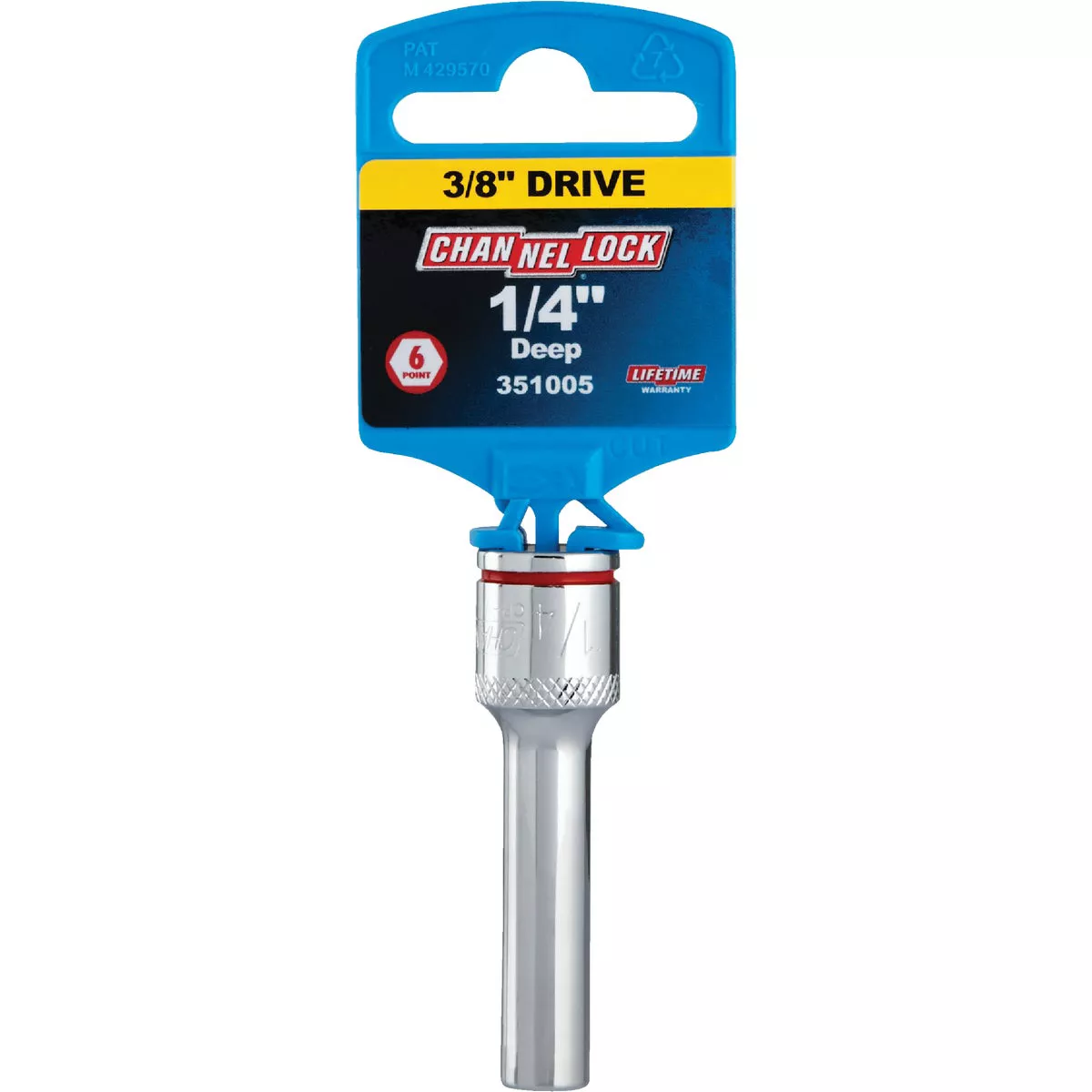 Channellock 3/8 In. Drive 1/4 In. 6-Point Deep Standard Socket