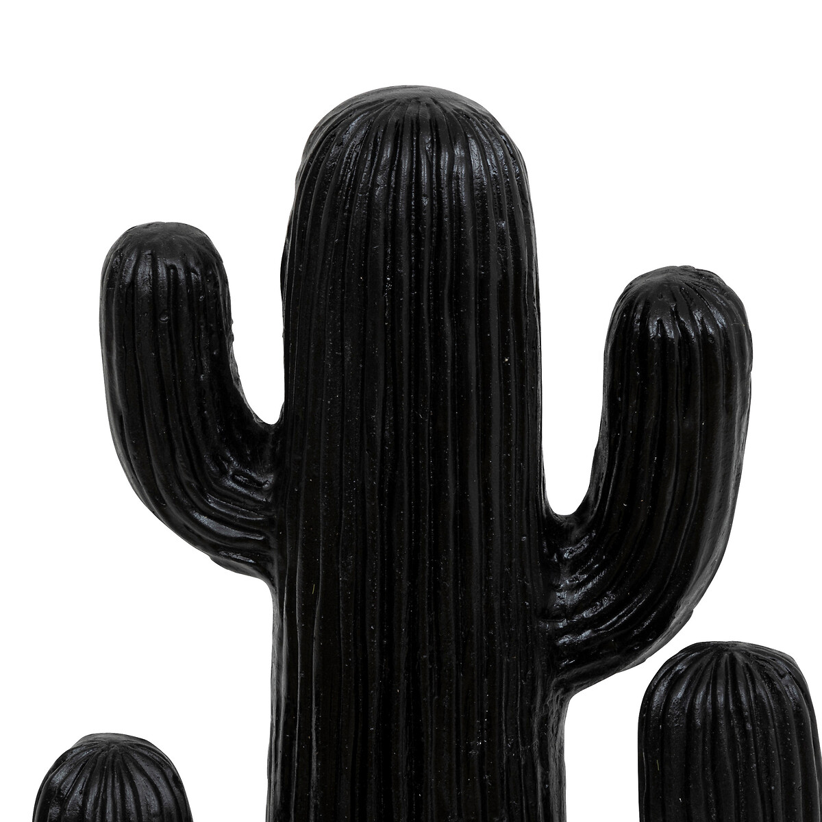 "Rodrigo" decorative cactus Resin, Black, H.38 cm