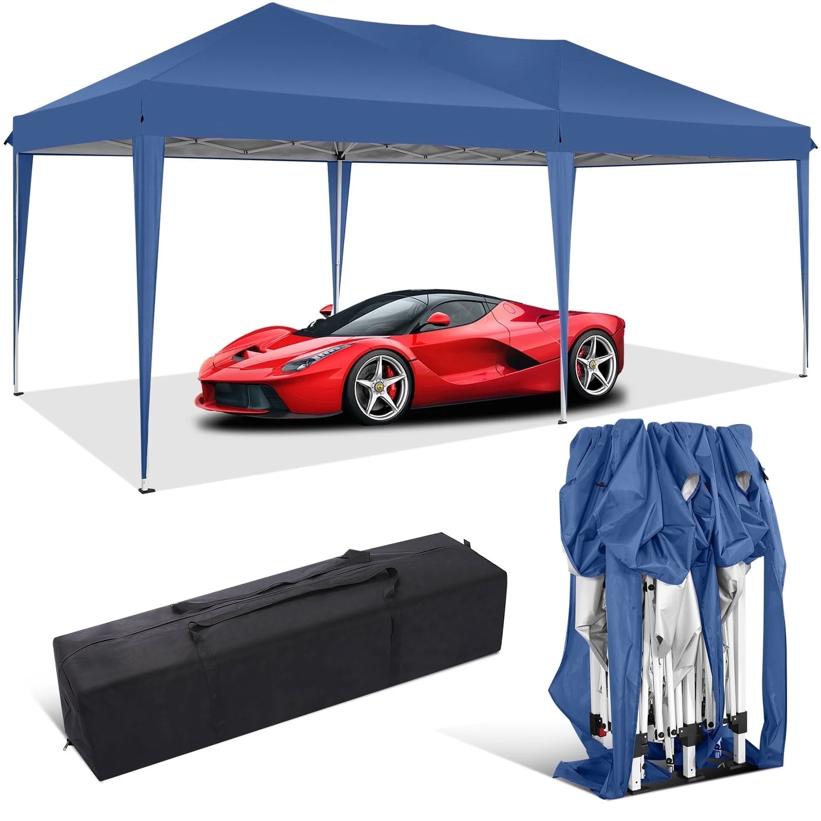 SANOPY 10'x10' EZ Pop Up Canopy Tent Outdoor Party Instant Shelter Portable Folding Beach Canopy with 4 Sandbag & Carrying Bag, Black - Image 78