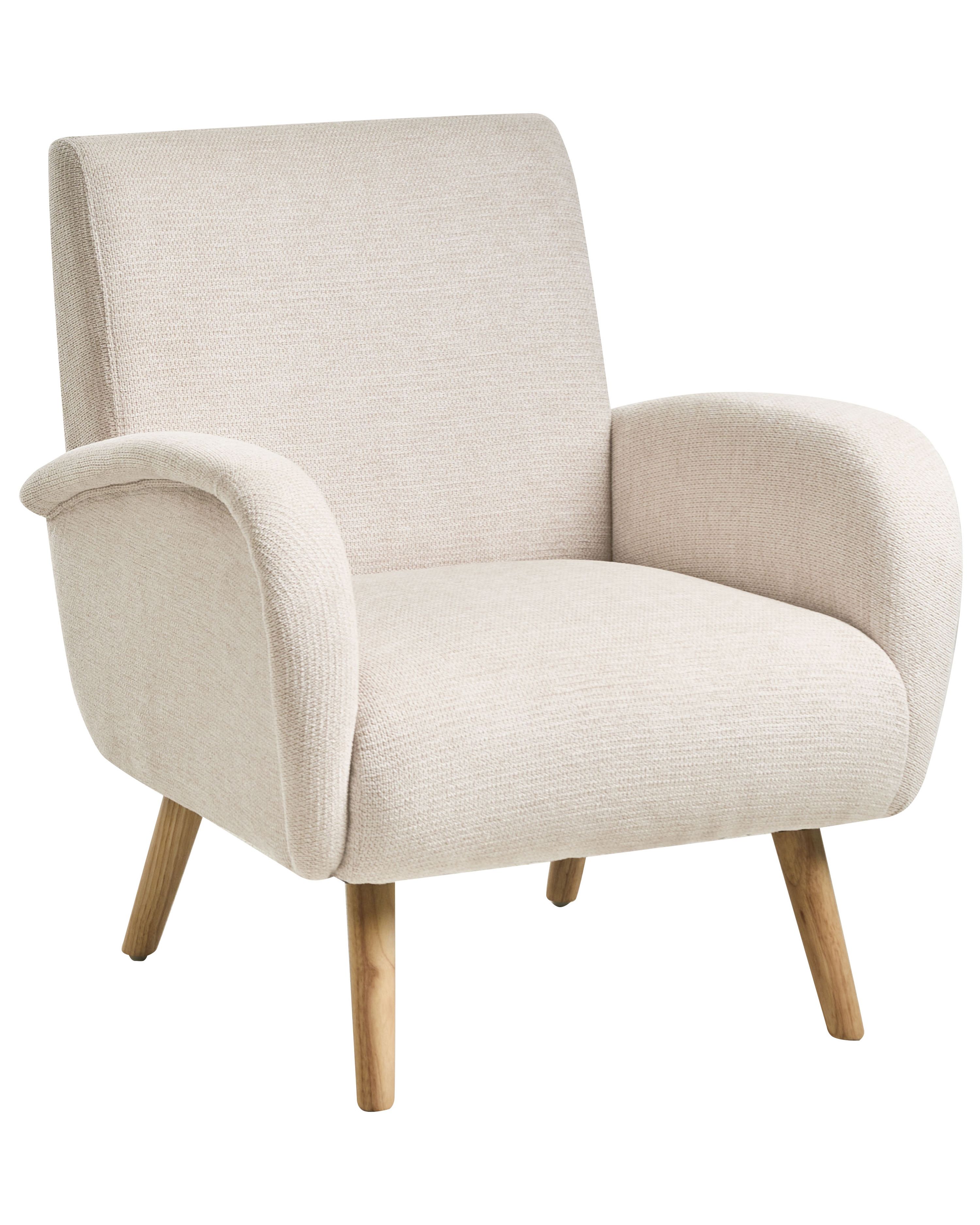 Armchair PLASSEN Fabric Light Beige