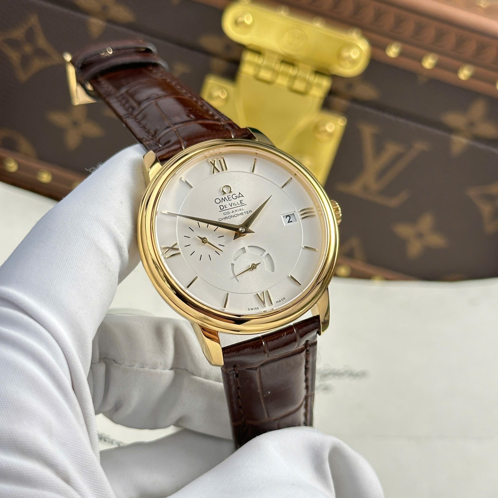 Omega De Ville Prestige Power Reserve Replica 11 Watch Leather Strap 39.5mm - Top club