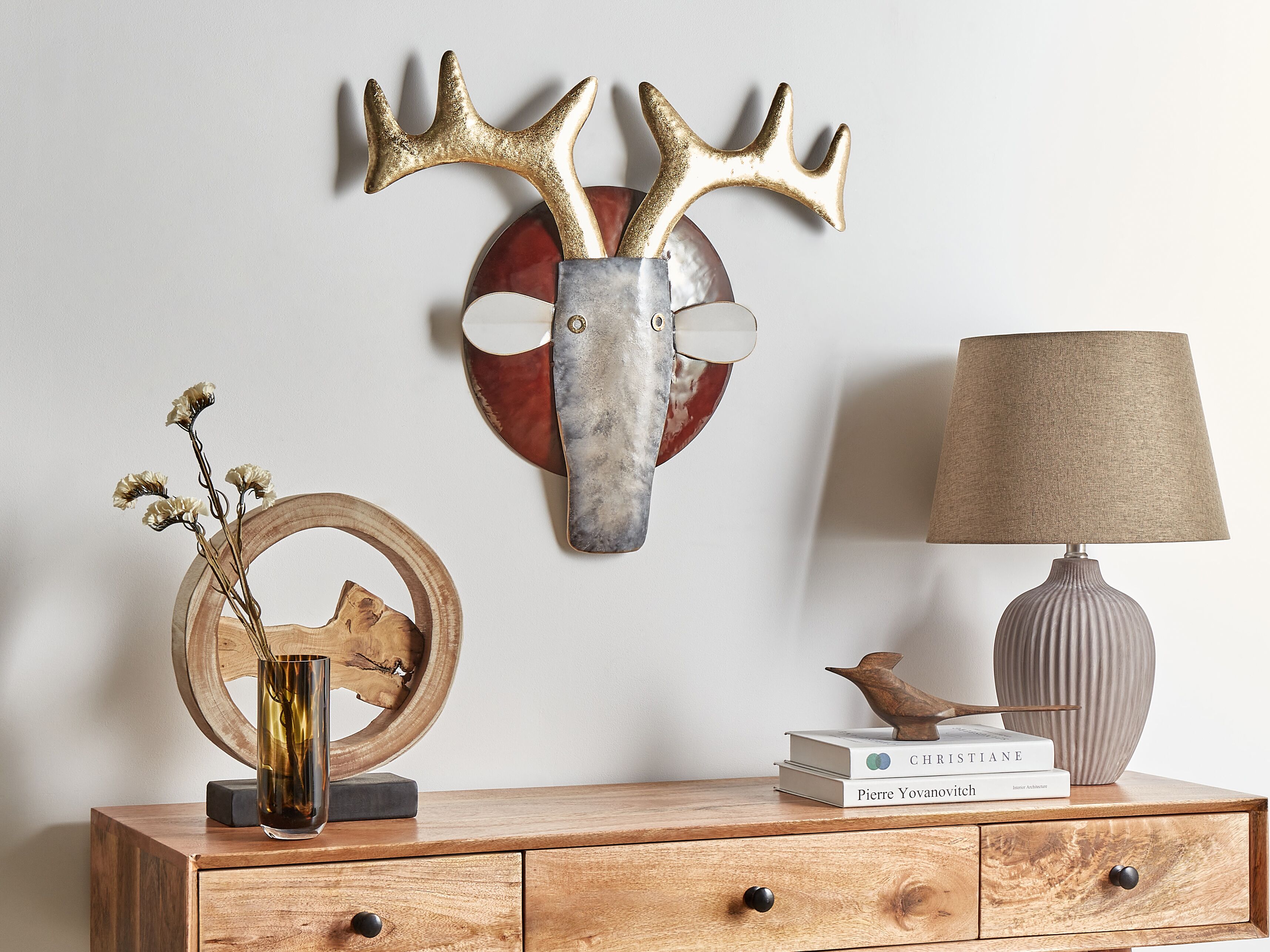 Wall Decor Bull FLUORINE Metal 54 cm Multicolour