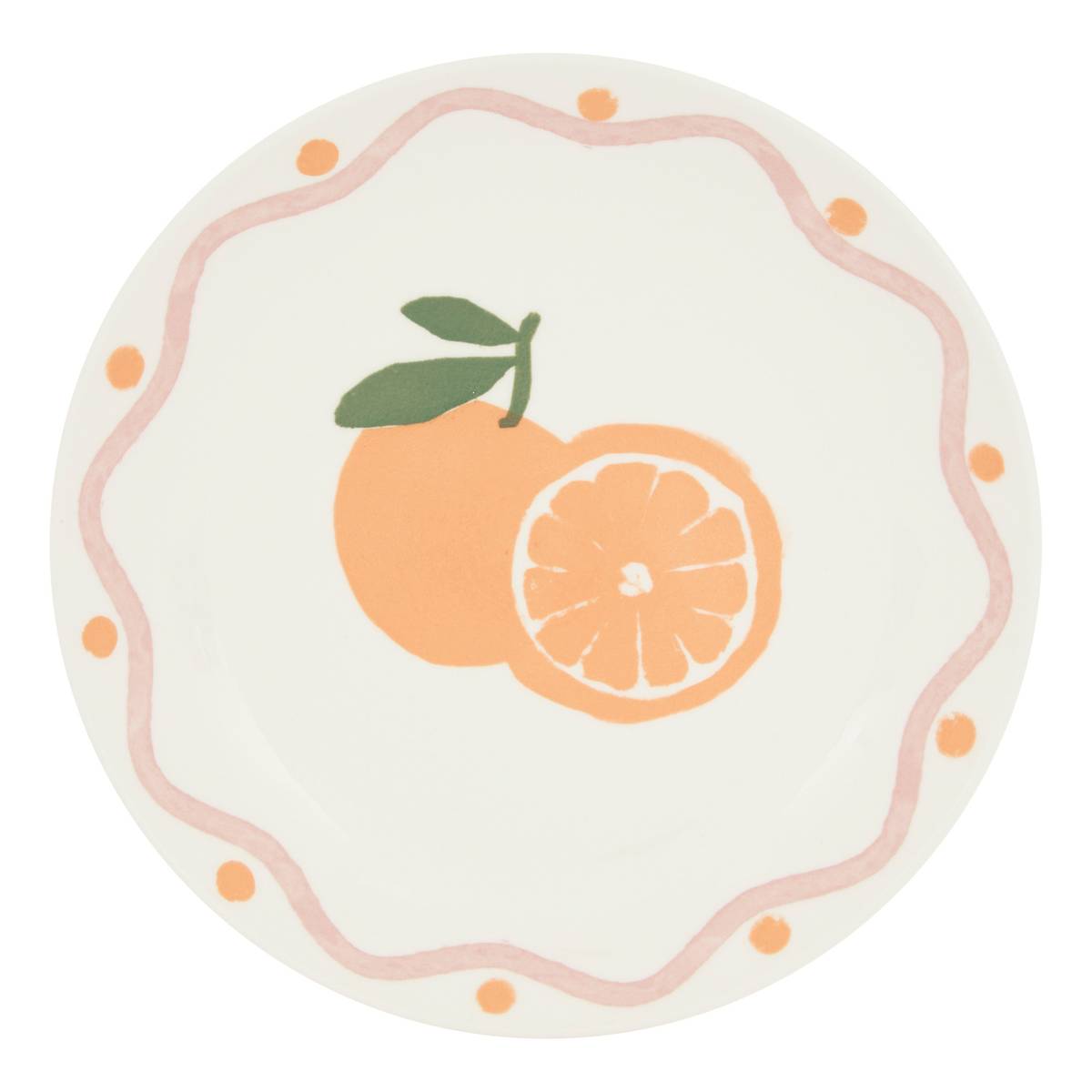 Set of 6 dessert plates "Fruity" Porcelain, D.19 cm
