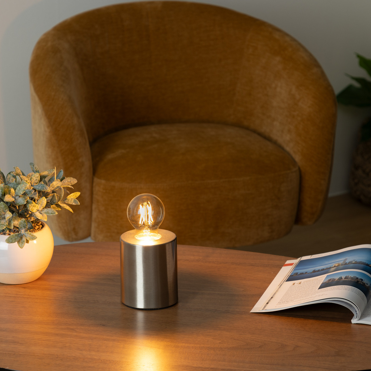 Base lamp "Saba" Silver, H.11 cm