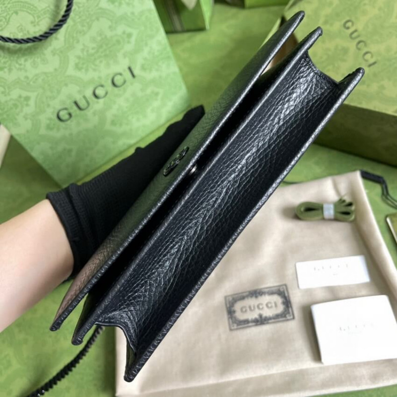 Replica Gucci Textured Leather Gg Marmont Mini Chain Bag 4979851:1High-quality replica