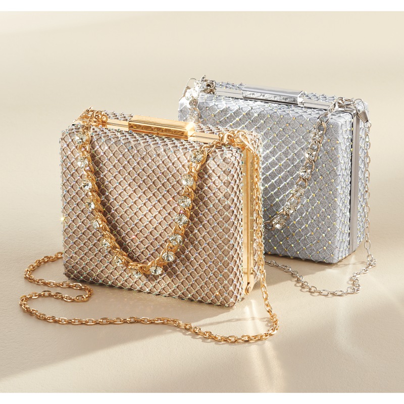 Rhinestone Evening Bag - MIDNIGHT VELVET CATALOG