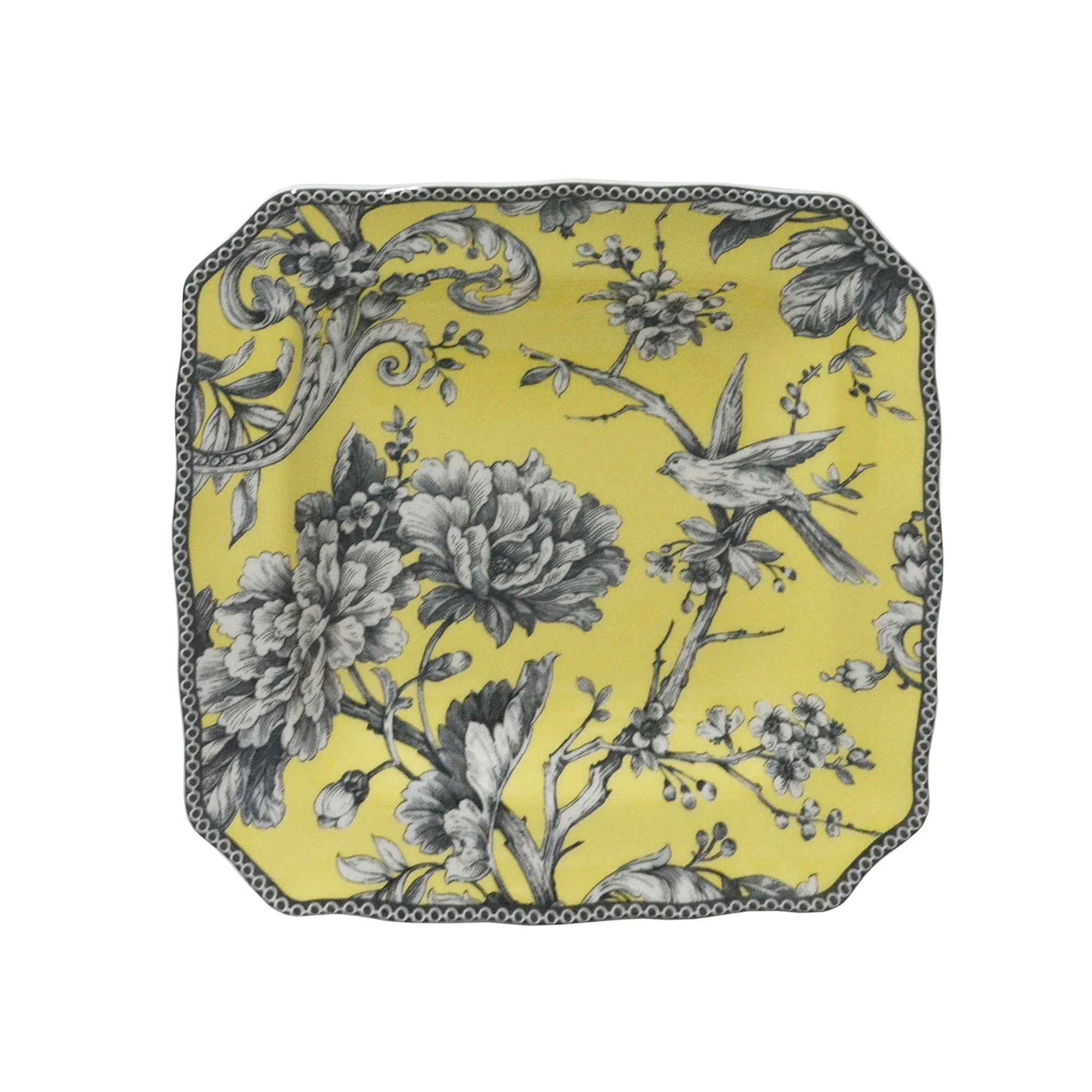 222 Fifth Adelaide Round 16-Piece Porcelain Dinnerware Set, Black Toile - Image 64