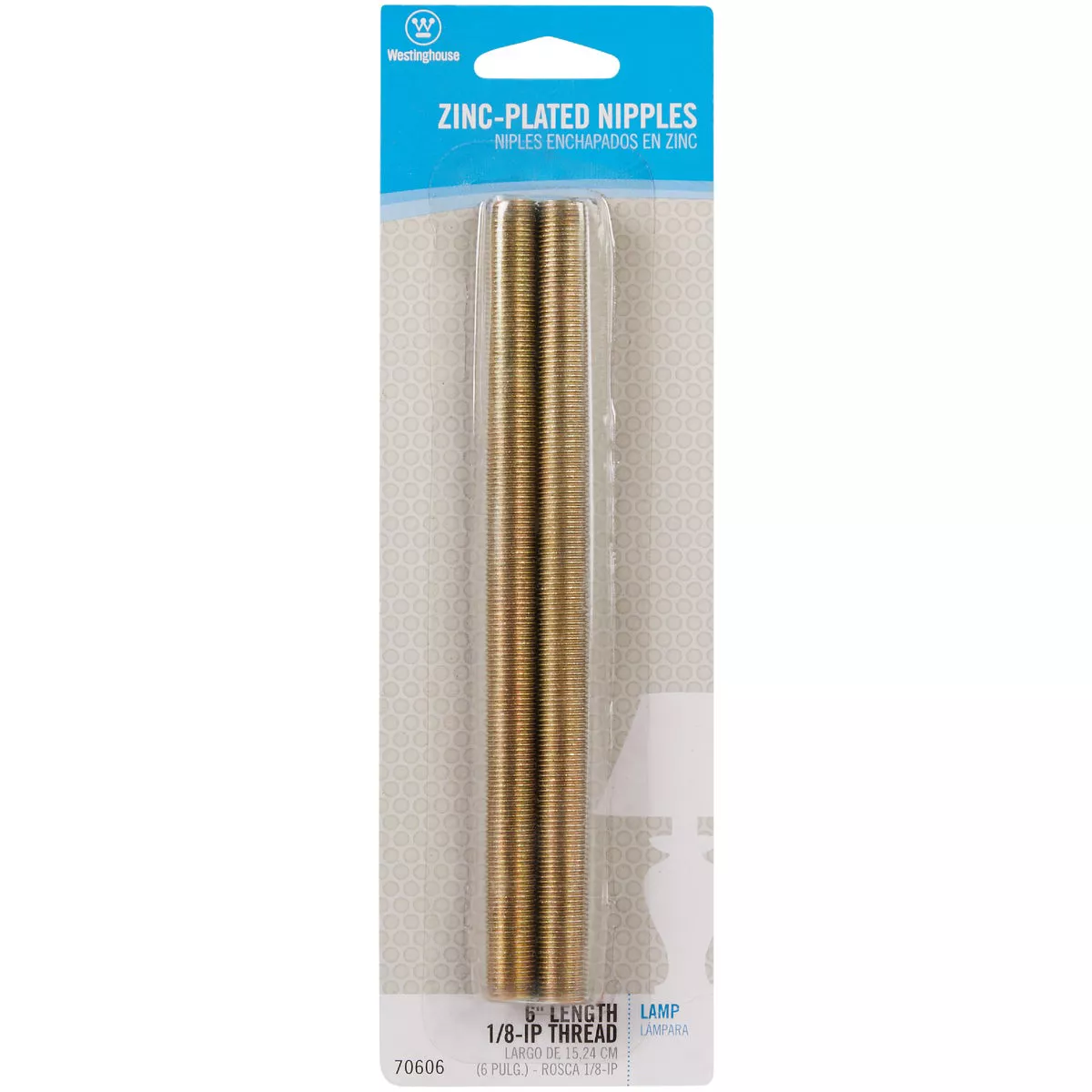 Westinghouse 1/8-IP 6 In. Steel Lamp Nipple (2-Pack)