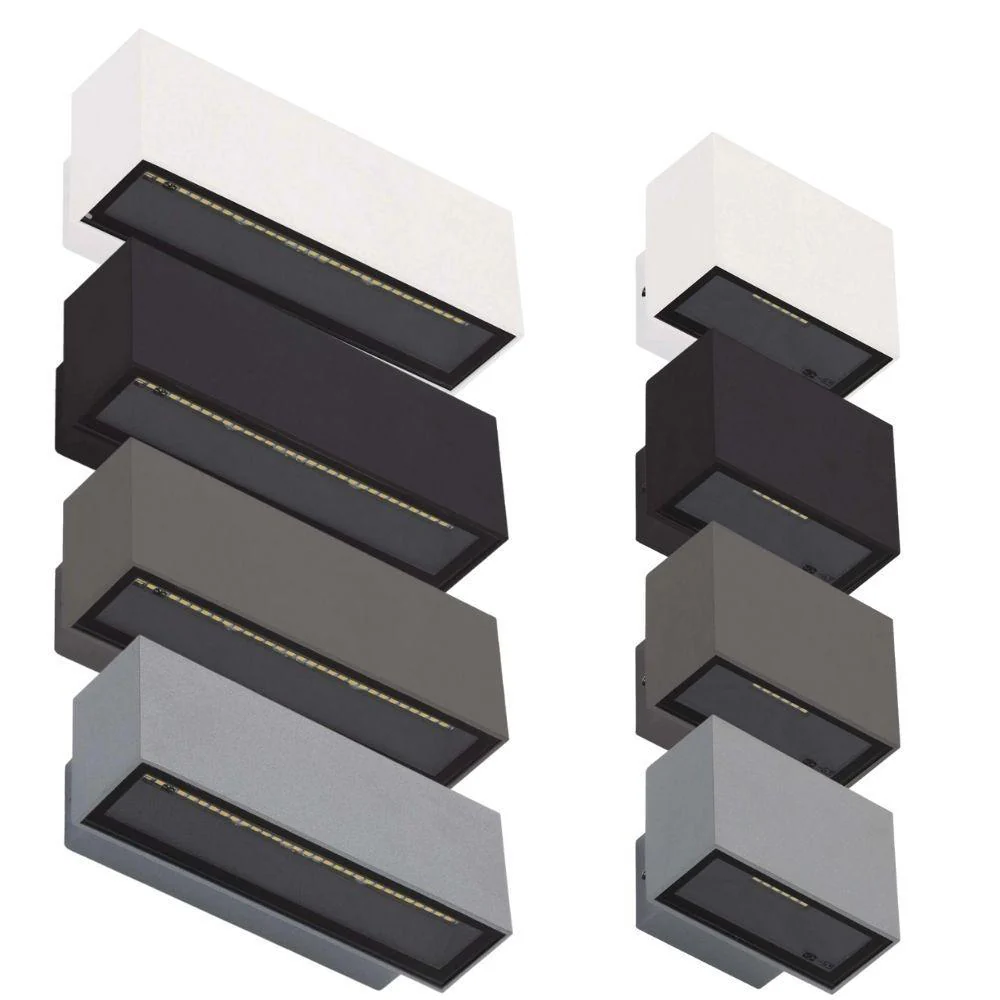 Domus BLOCK - 6W/12W LED Modern Exterior Up/Down Wall Light IP65