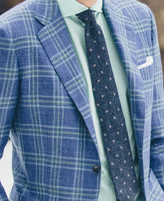 Business Plaid Notch Lapel Single Breasted Pockets Blazer