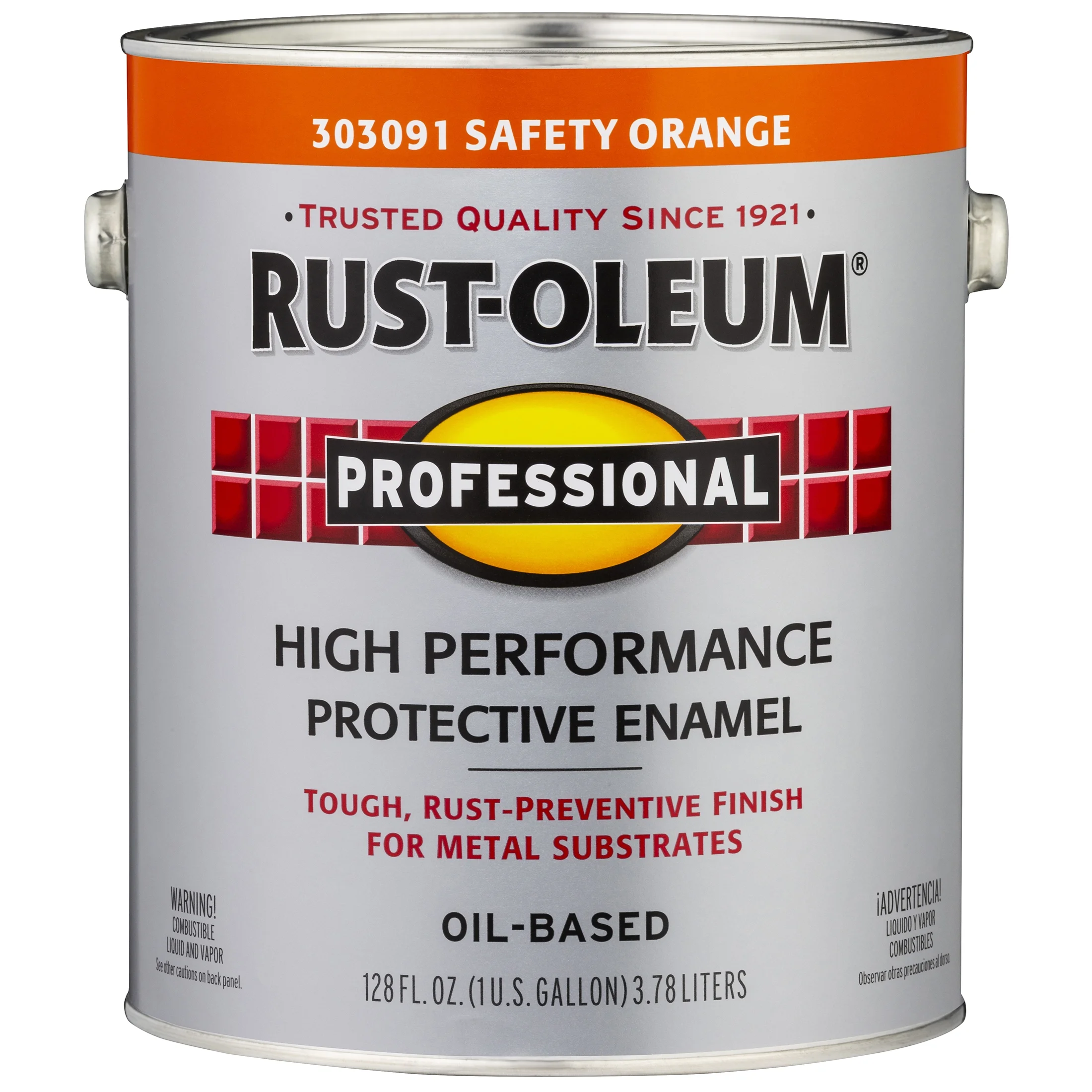 2 Pack, Safety Orange ( 400 Voc), Rust-Oleum Professional High Performance Gloss Protective Enamel Paint- Gallon