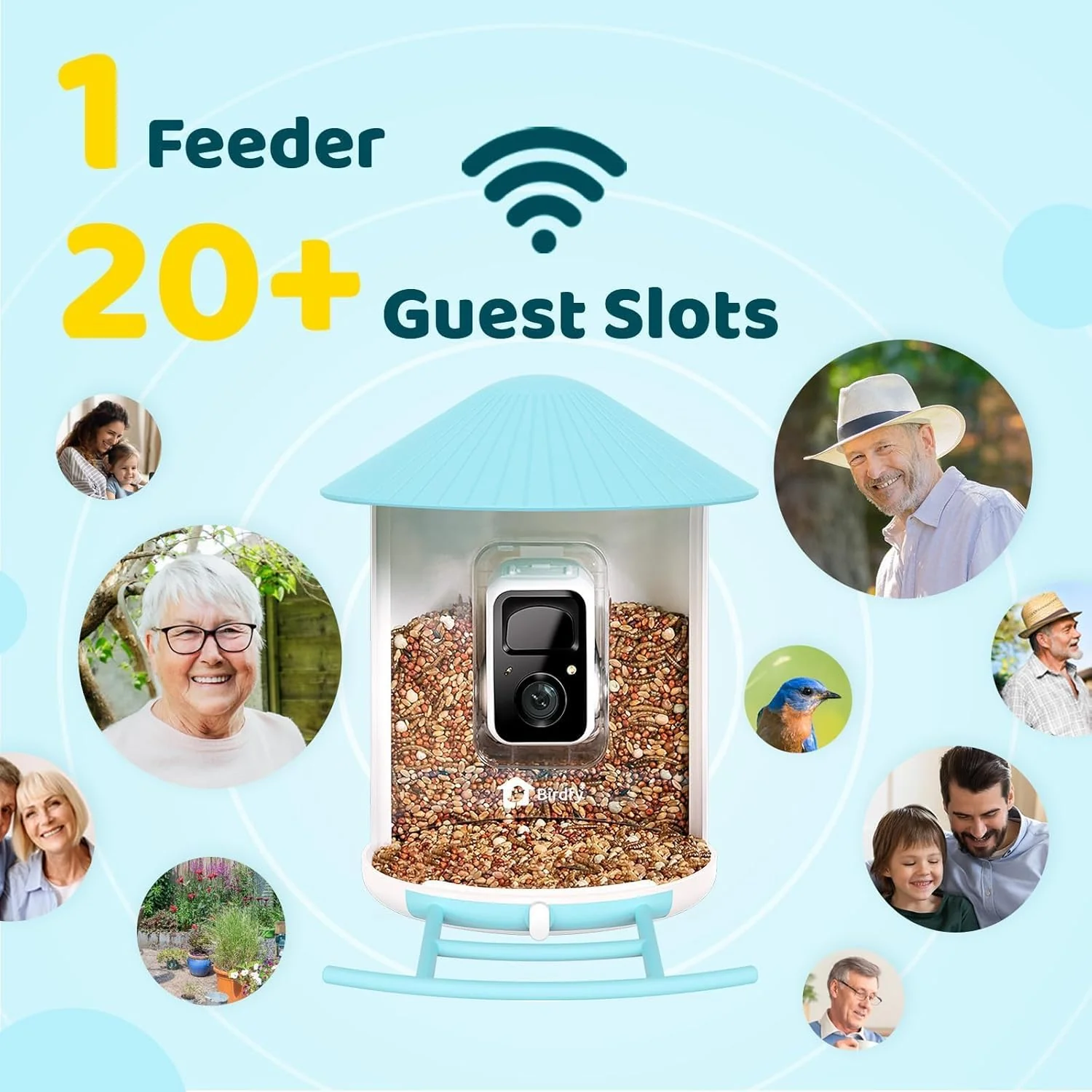 NETVUE by Birdfy Smart Bird Feeder With Camera, Solar Power, 1.5L - Image 7 NETVUE by Birdfy Smart Bird Feeder With Camera, Solar Power, 1.5L - Image 7
