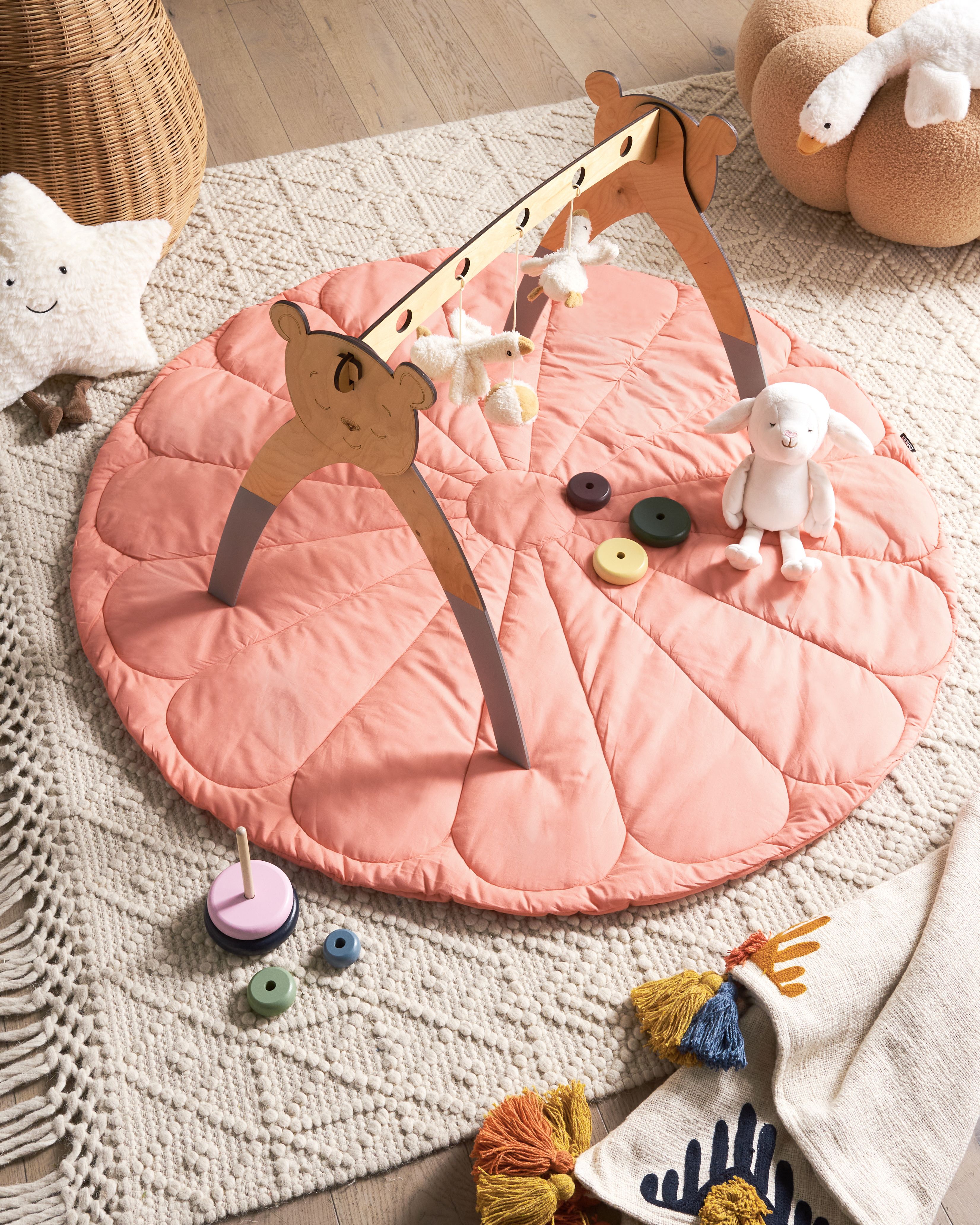 Kids Playmat ELIZJUM 110 x 110 cm Cotton Pink