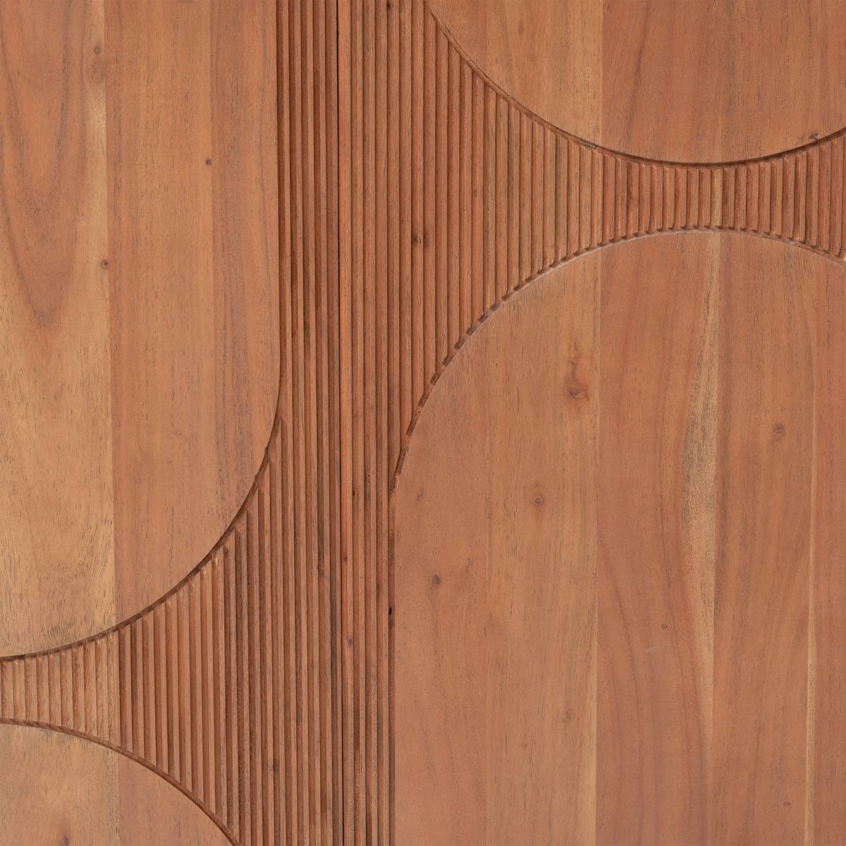 3-door buffet "Nanda" Acacia, Brown, 150x90.5 cm