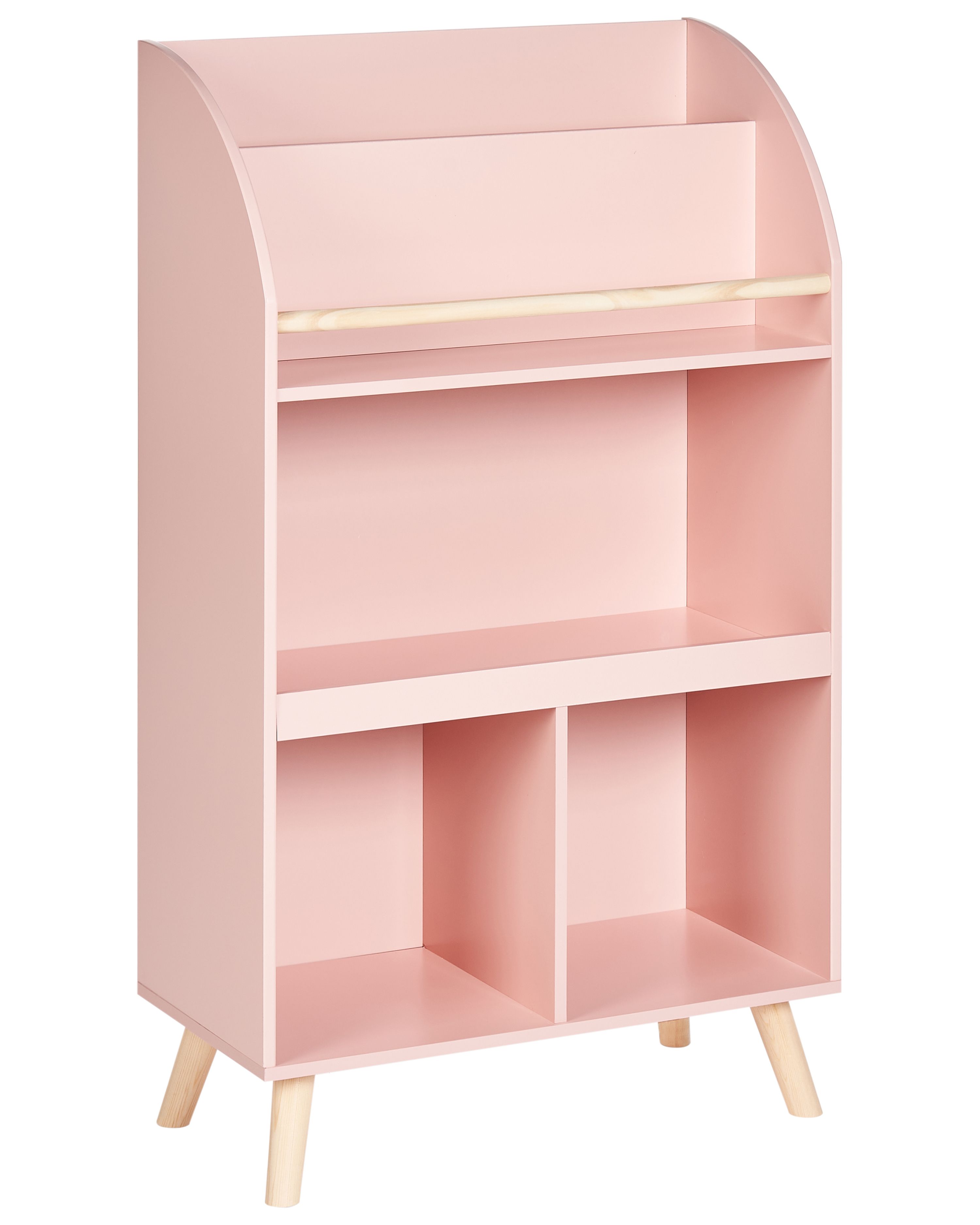 3 Tier Bookcase LILOET 102 cm Pastel Pink