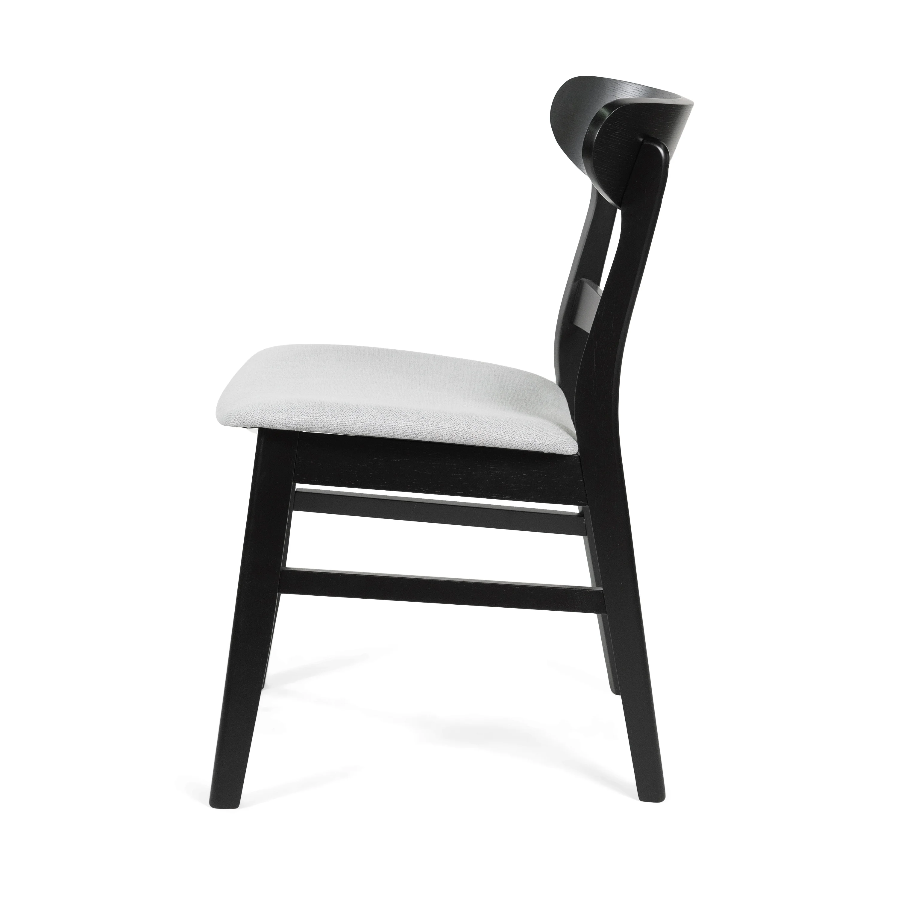 GDFSTUDIO Mid Century Modern Fabric Upholstered Rubberwood Dining Chairs, Set of 2, Dark Gray and Walnut - Image 20