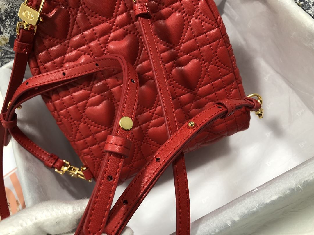 Mini Dior Backpack Heart White/Red Black For Women‎ 8 in/ 21 cm CD1:1High-quality replica
