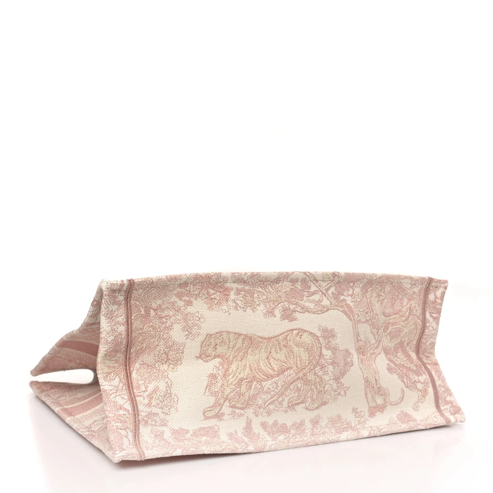 Superfake Dior Book Tote in Pink Embroidered Canvas1:1High-quality replica