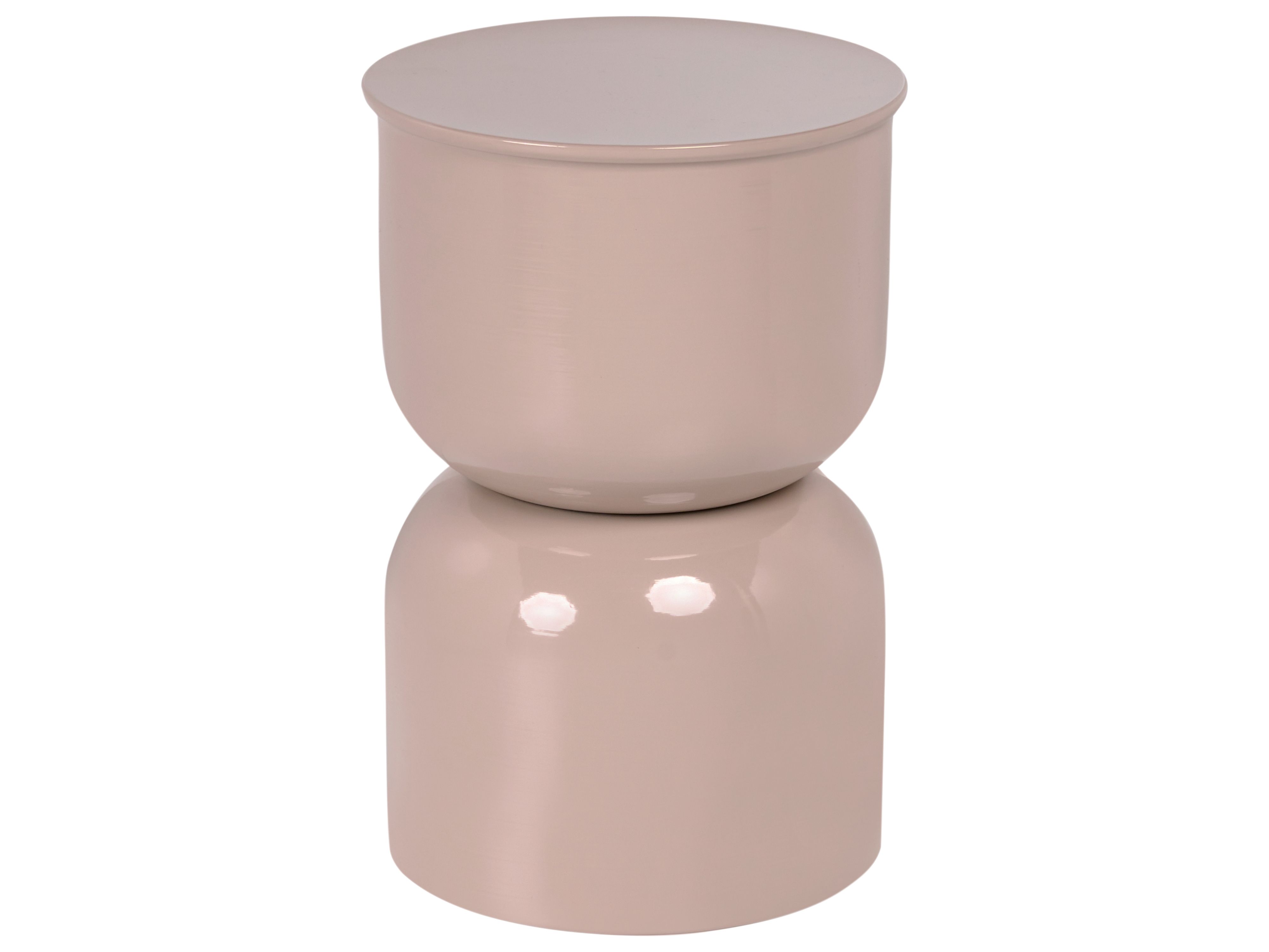 Side Table LETTA Metal Light Beige