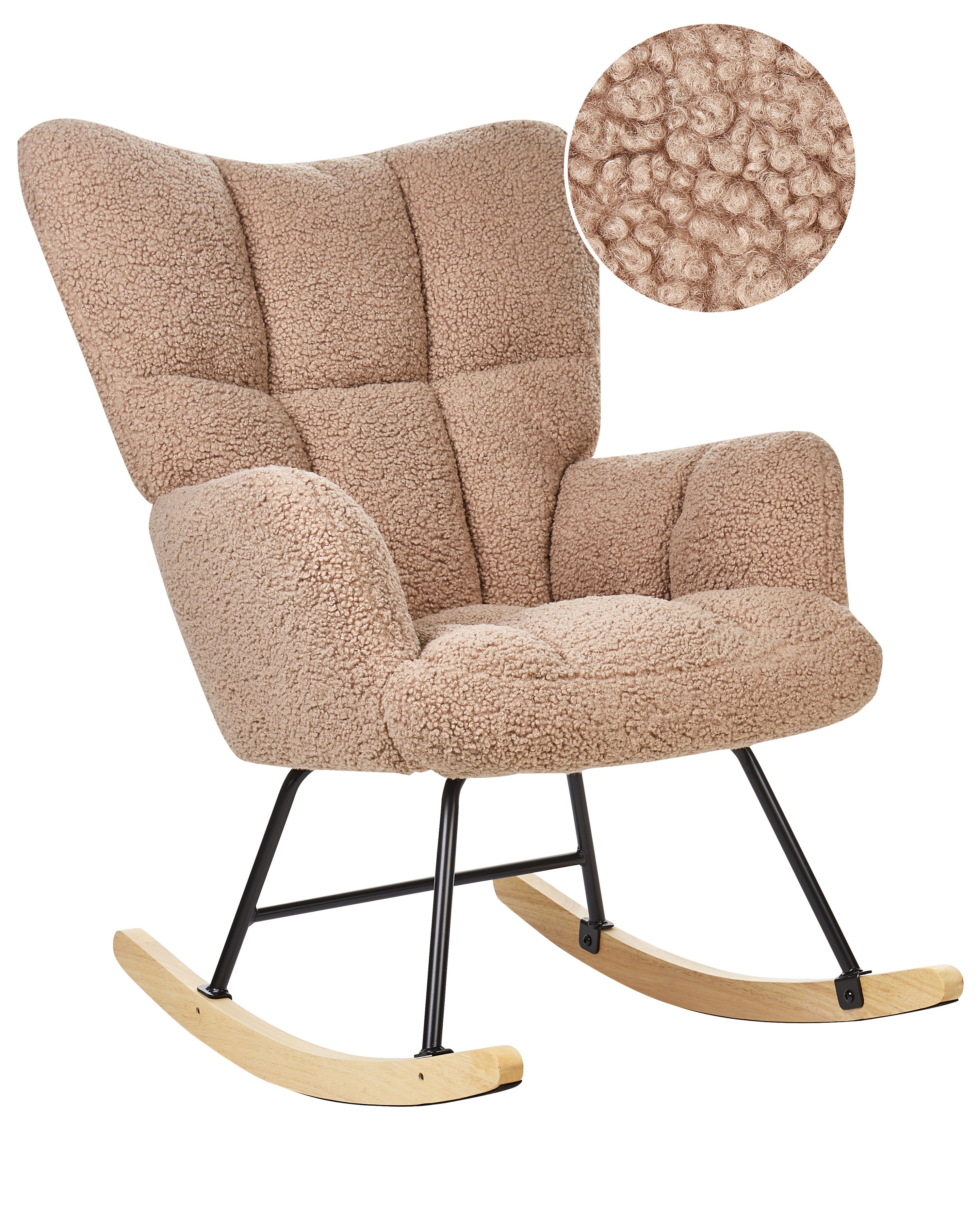 Rocking Chair OULU Boucle Sand Beige